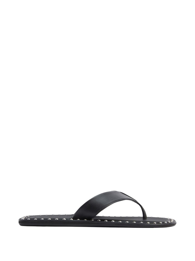 stud-embellished leather thong flip flop 1