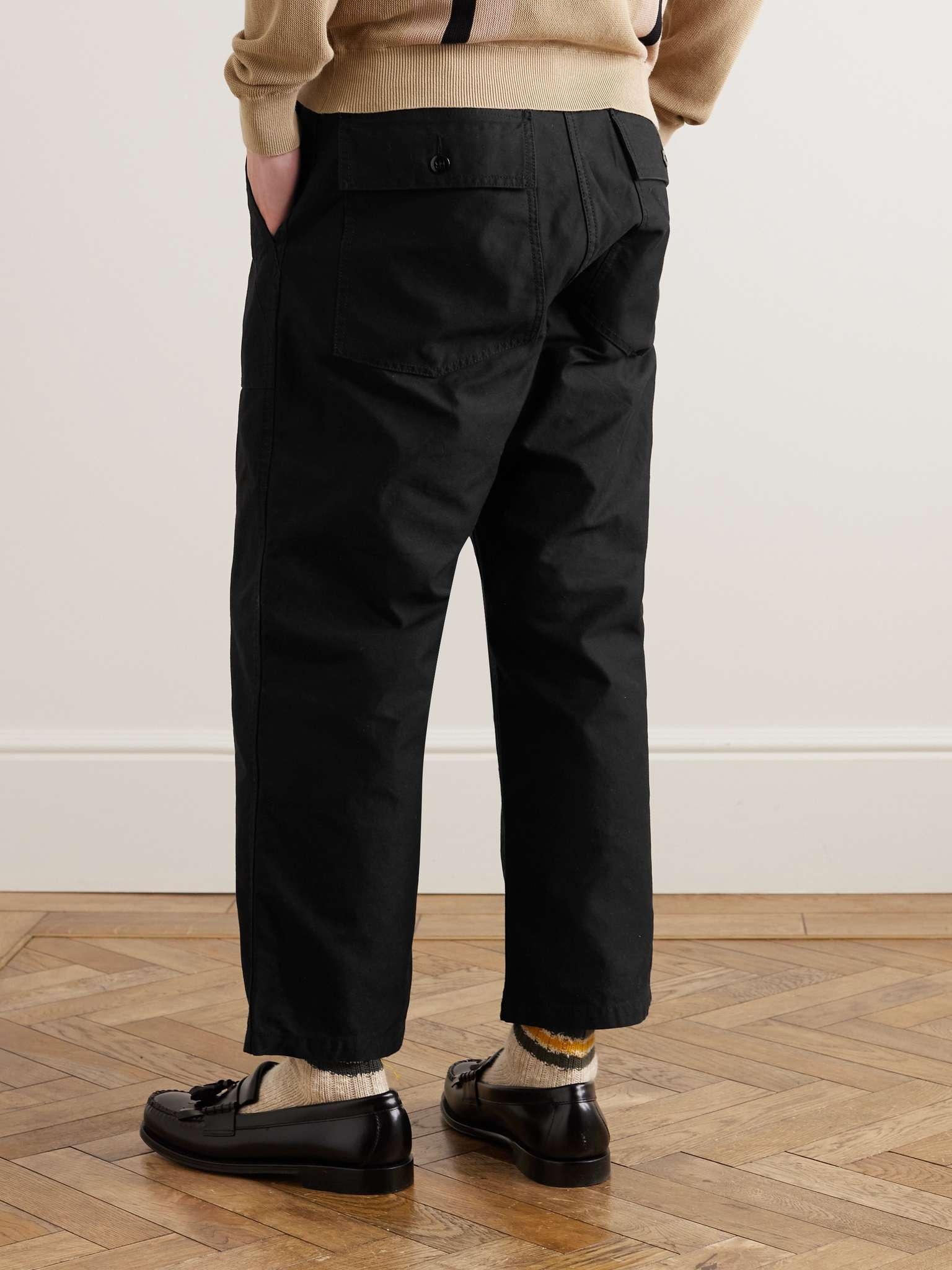 Wide-Leg Cotton Trousers - 7