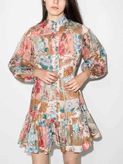 Zimmermann Cassia patchwork-design dress outlook