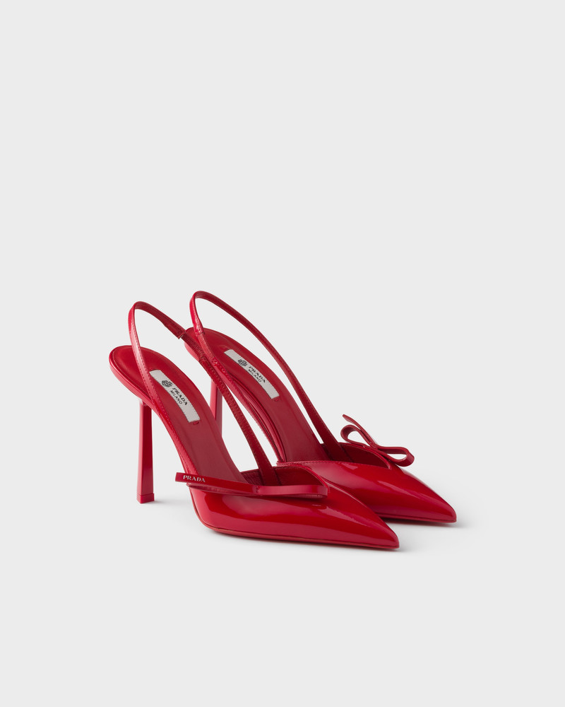 Patent leather slingback pumps 1