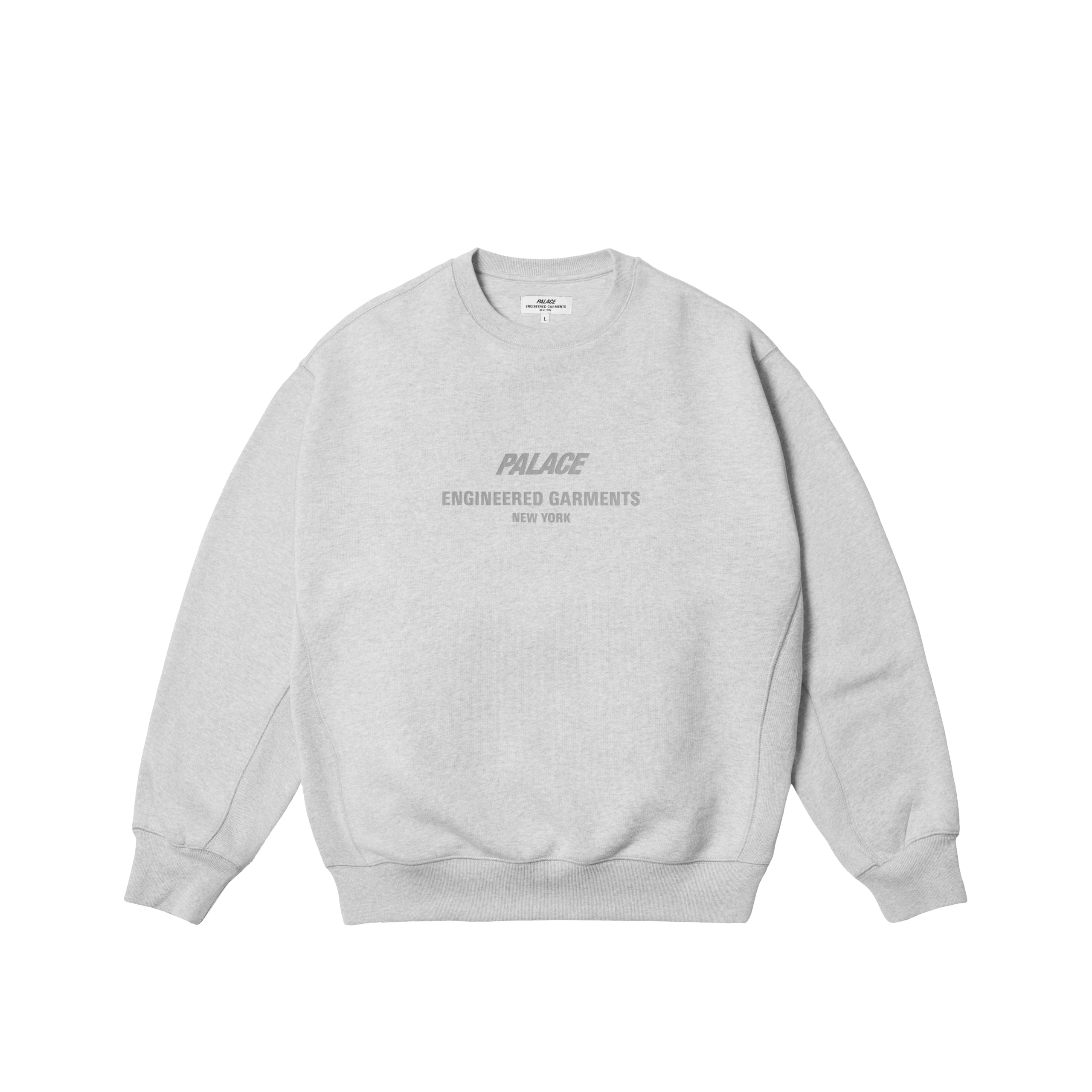 PALACE ENGINEERED GARMENTS CREW GREY MARL - 1