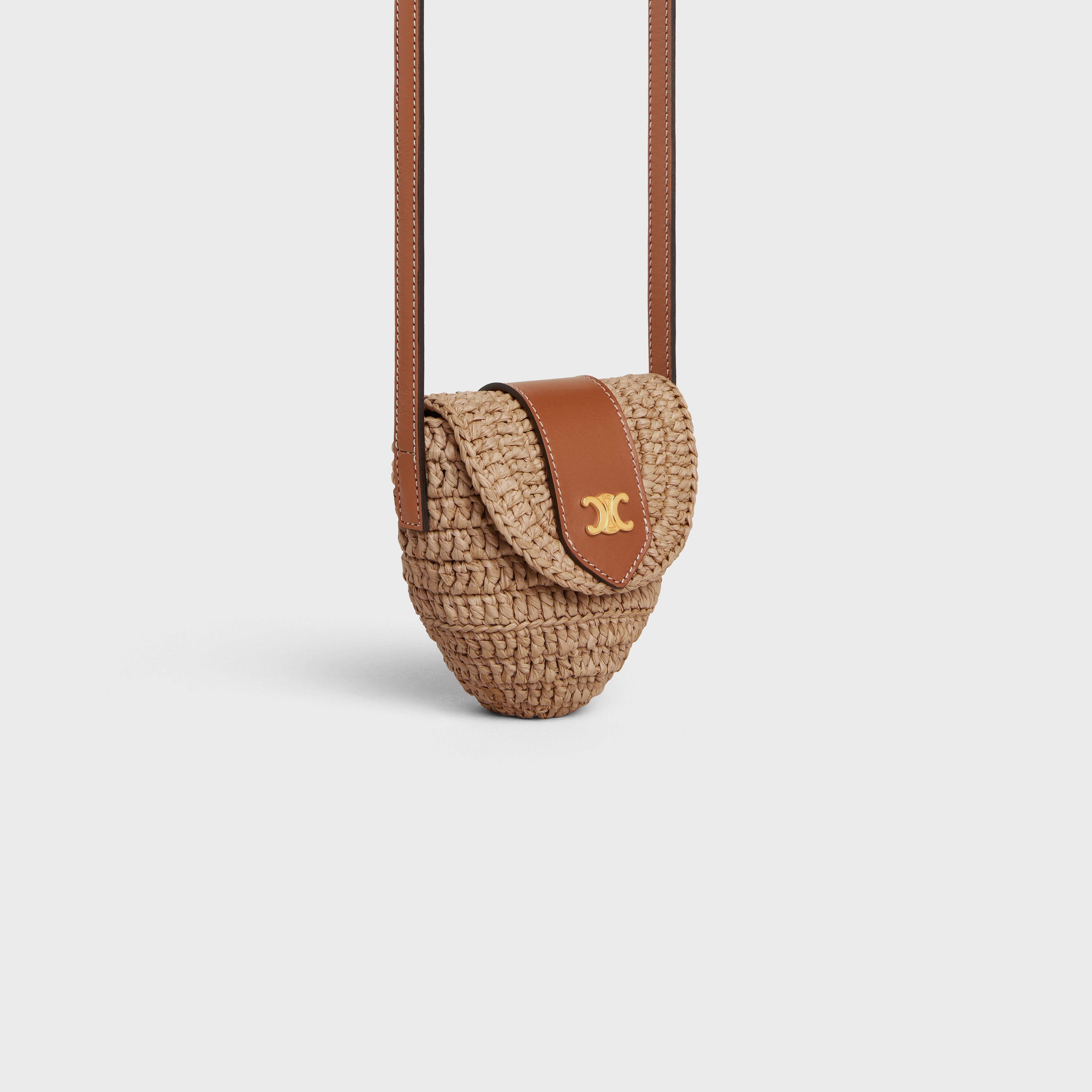 CROSSBODY PURSE in RAFFIA AND CALFSKIN - 2