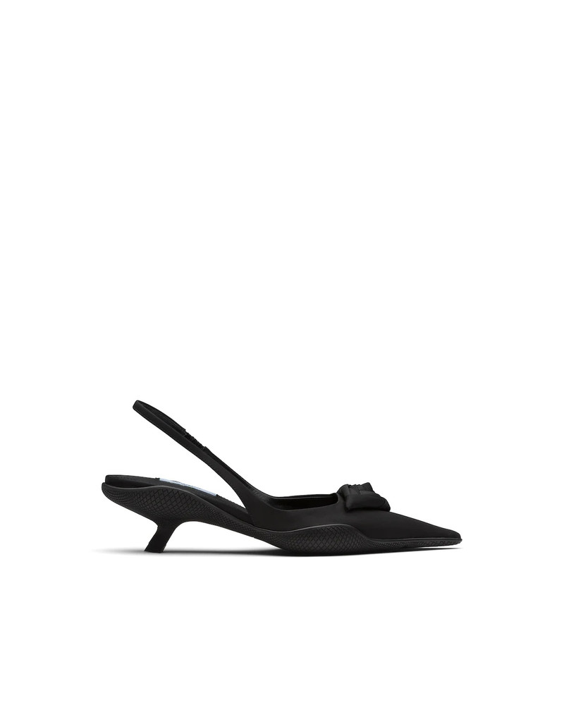 Prada Nylon gabardine slingback pumps outlook