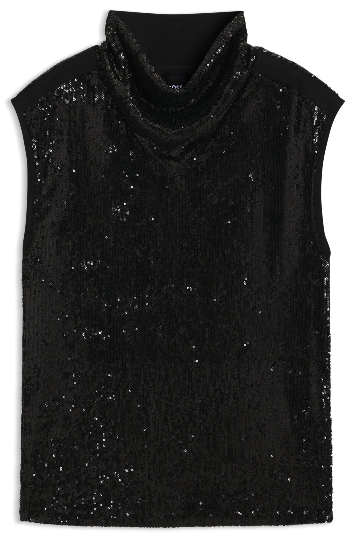 FUNNEL-NECK TOP WITH SEQUIN EMBELLISHMENTS - 1