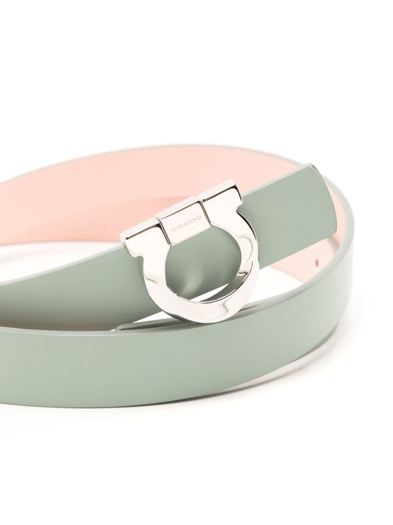 FERRAGAMO Gancini-buckle leather belt outlook