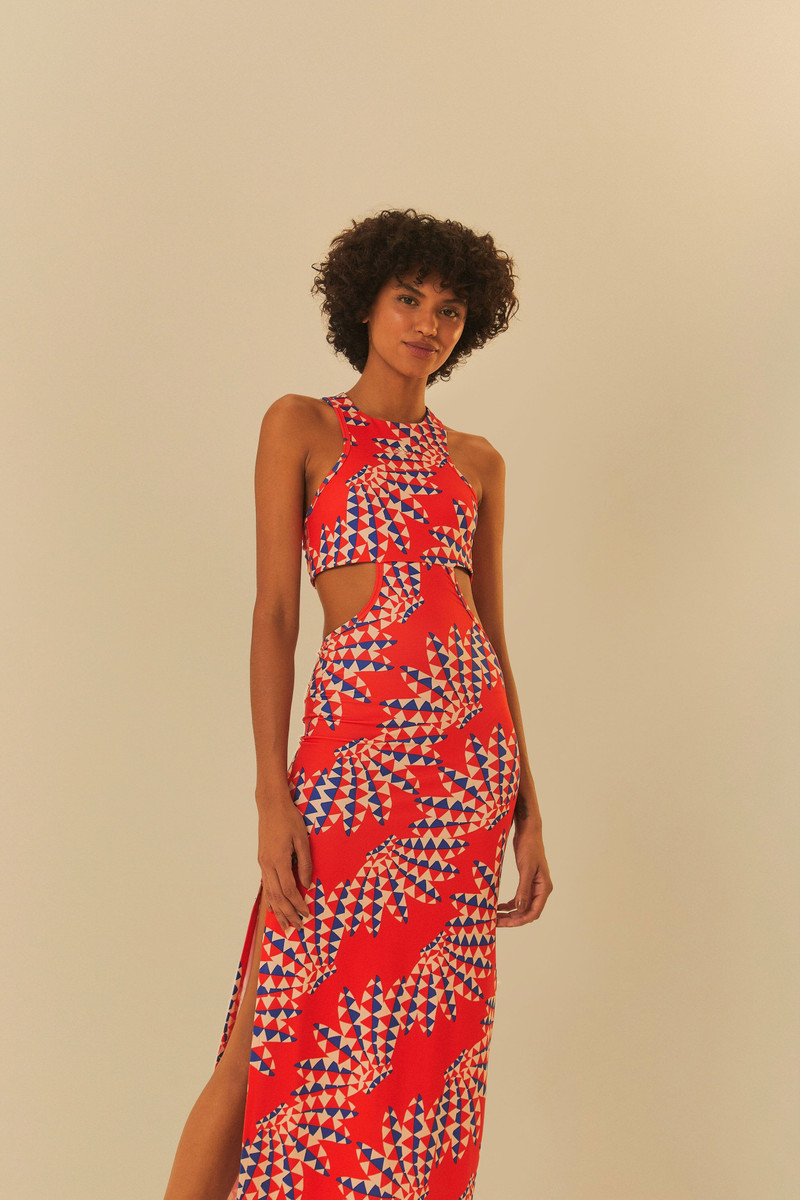 Adidas Farm Psychedelic Wave Red Dress 1