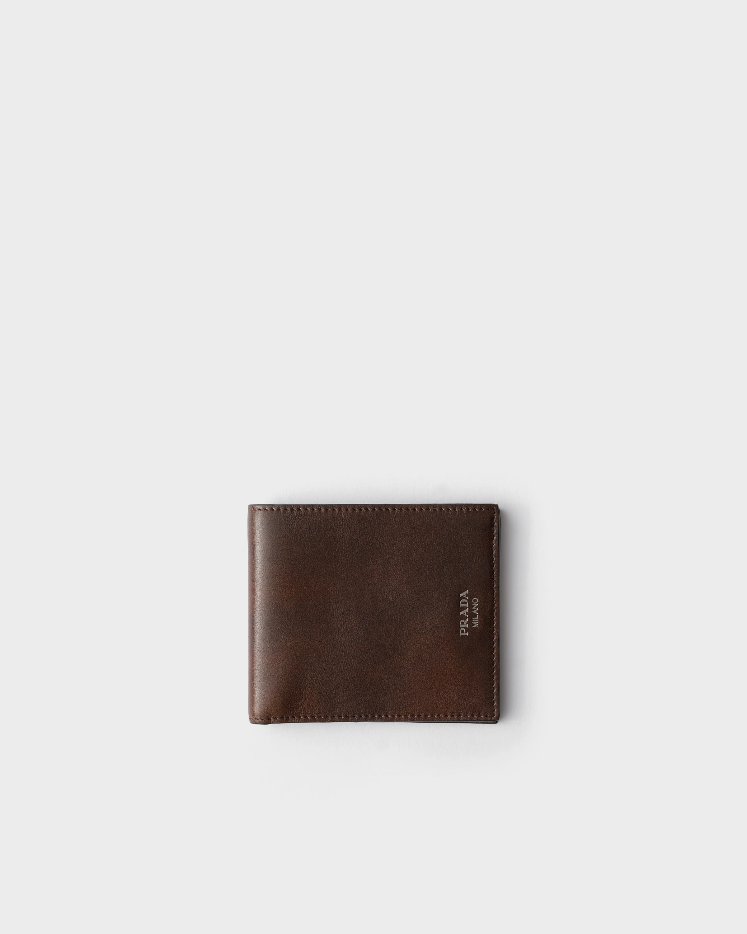 Antiqued leather wallet - 1