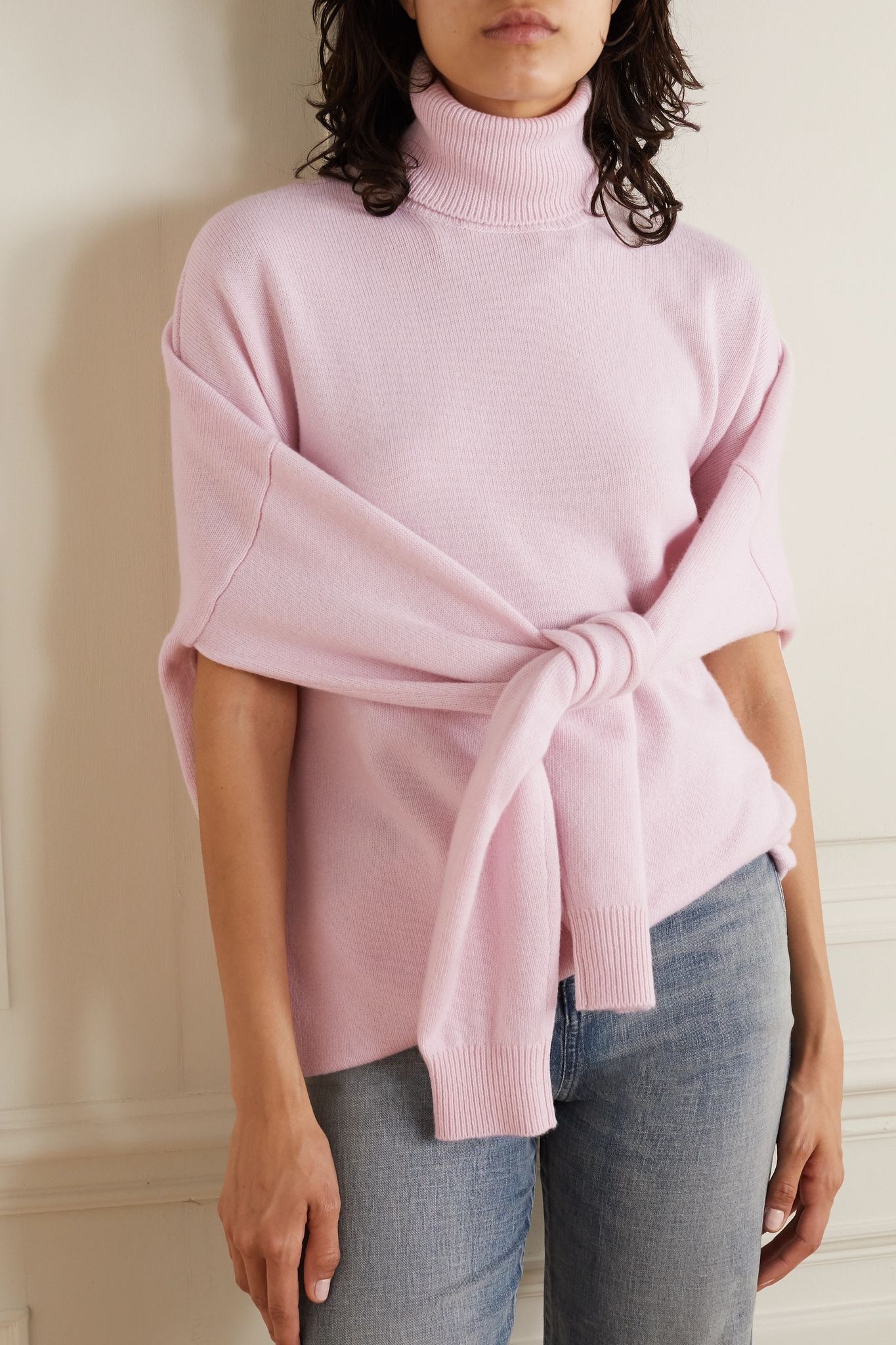 Convertible cashmere turtleneck sweater - 3