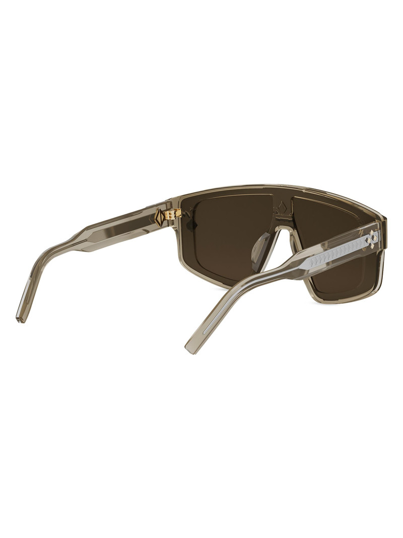 Men's CD Diamond M1U Mask Sunglasses - Transparent Taupe Brown 7