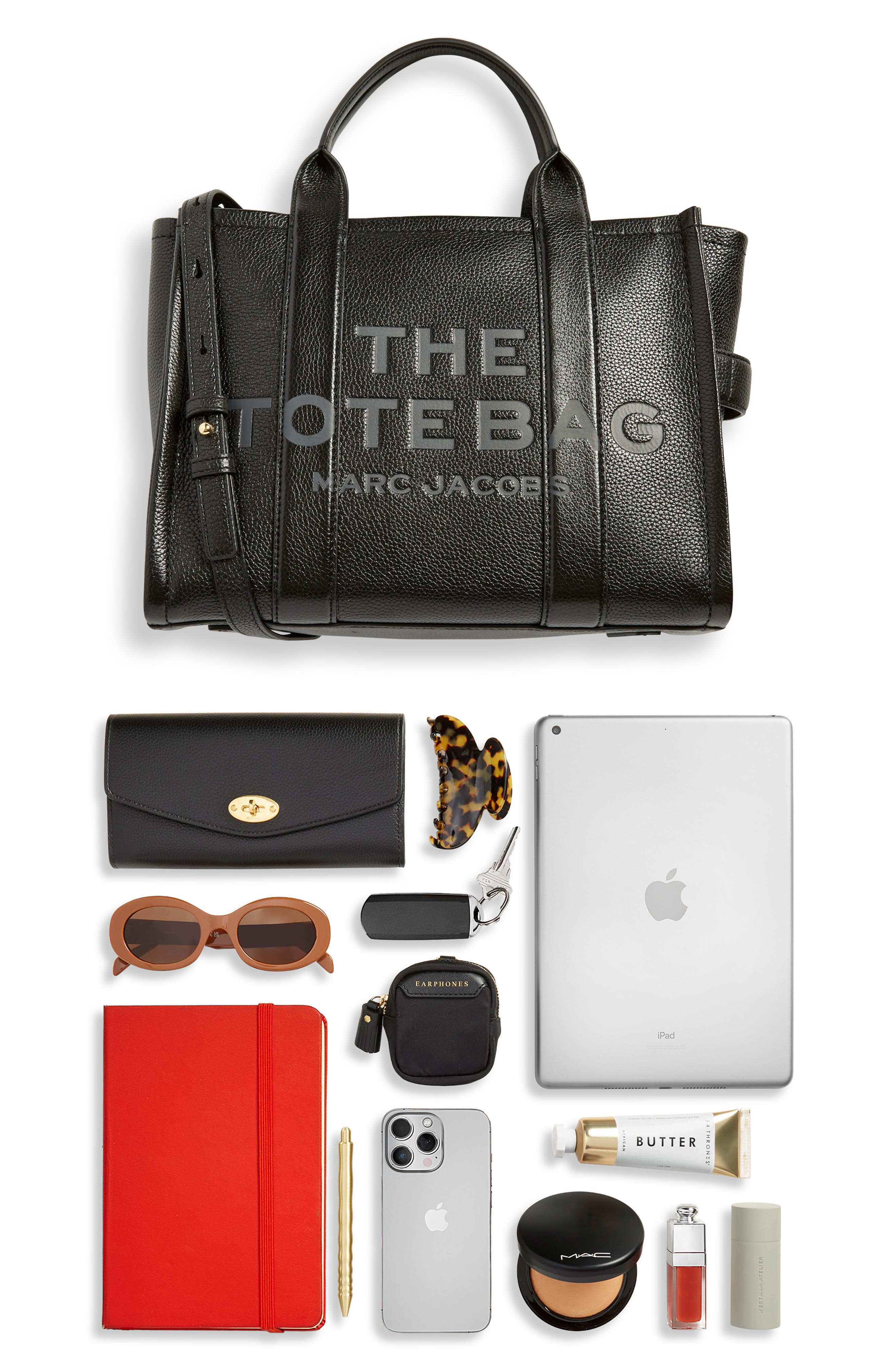 Marc Jacobs The Leather Medium Tote Bag in Black at Nordstrom - 7