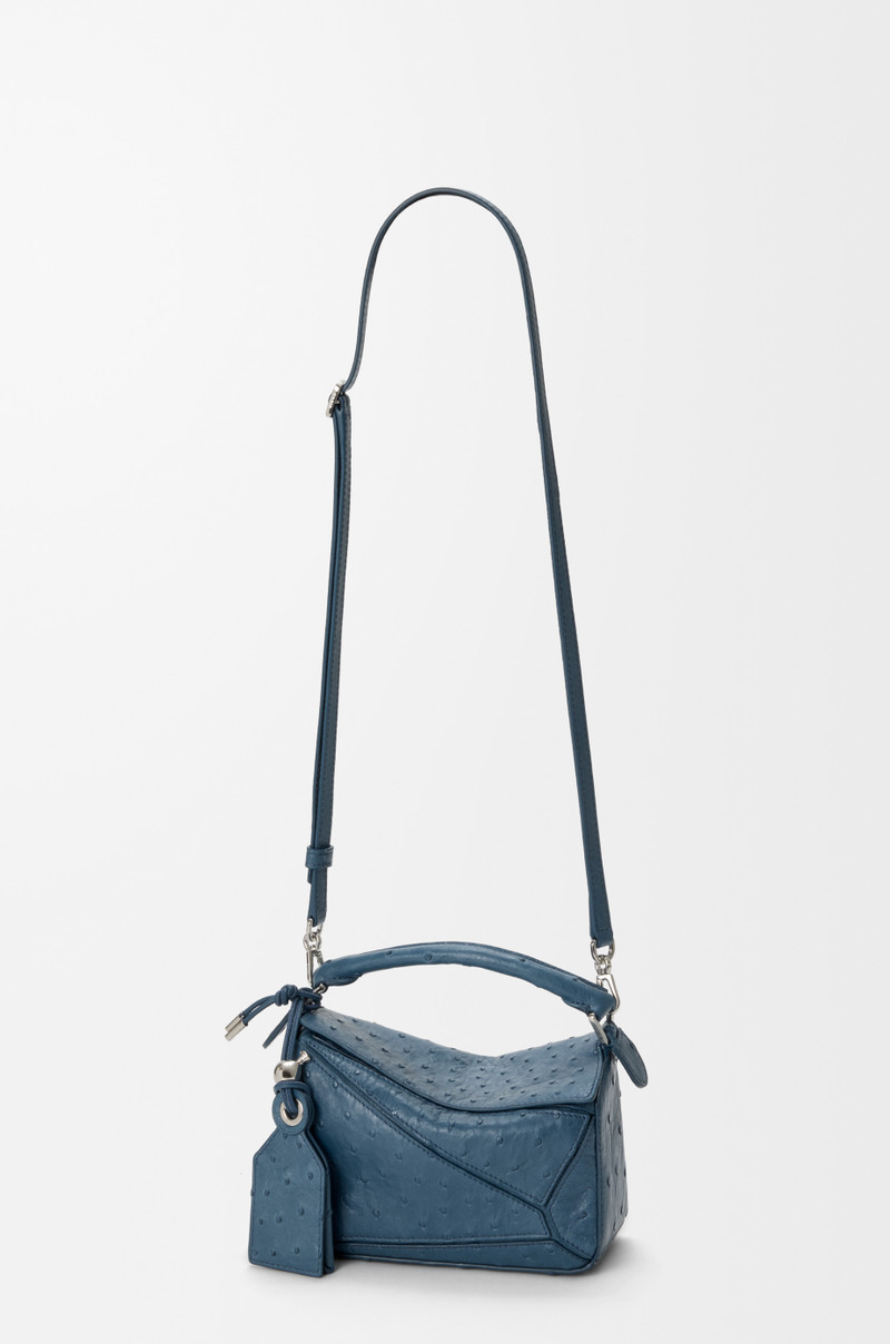 Mini Featherlight Puzzle bag in ostrich 6