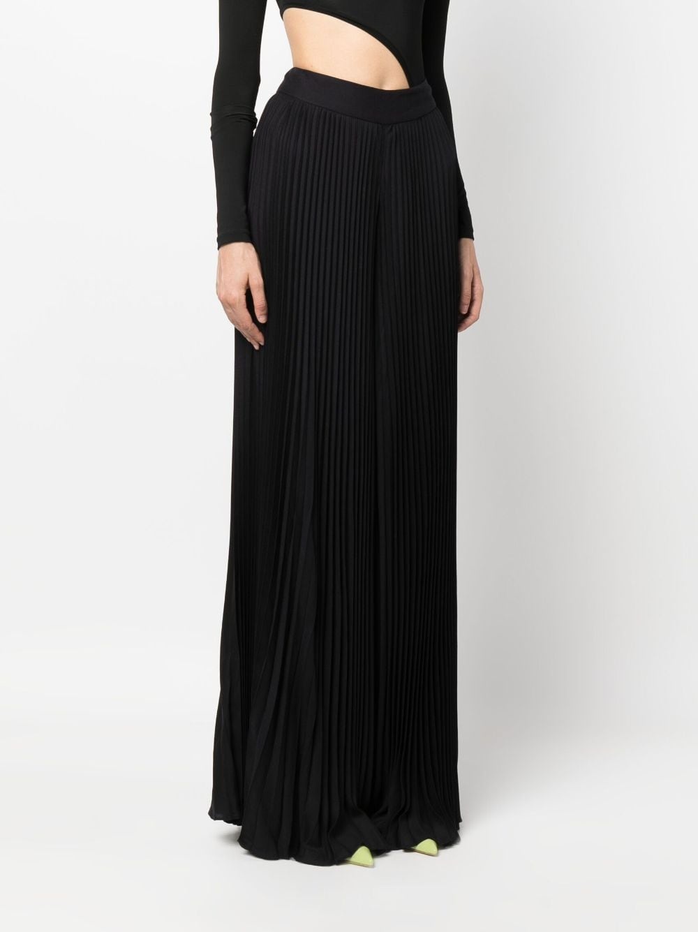 Copen pleated high-waist palazzo trousers - 3