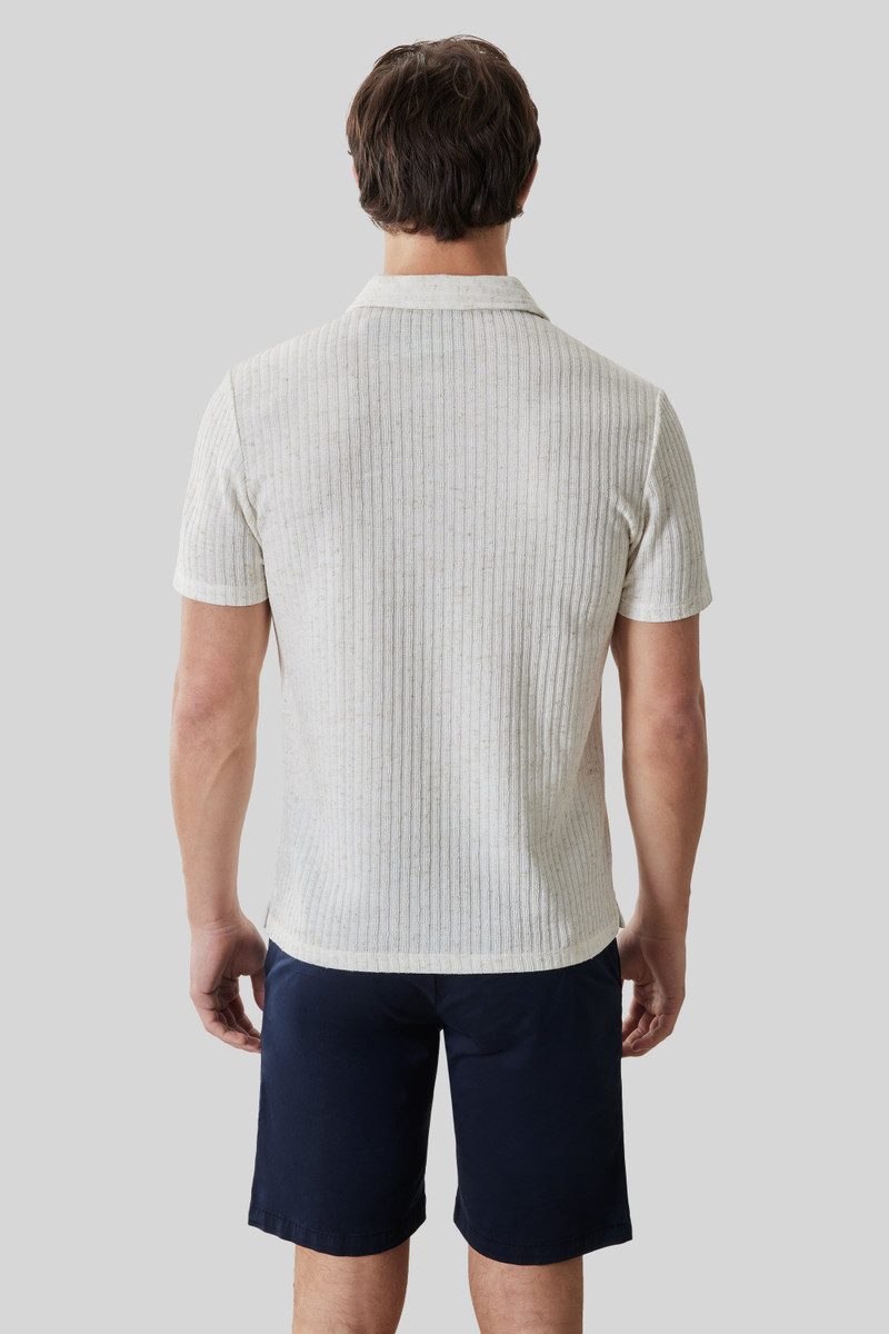 ROBERT BARAKETT Isadore Open Collar Polo outlook