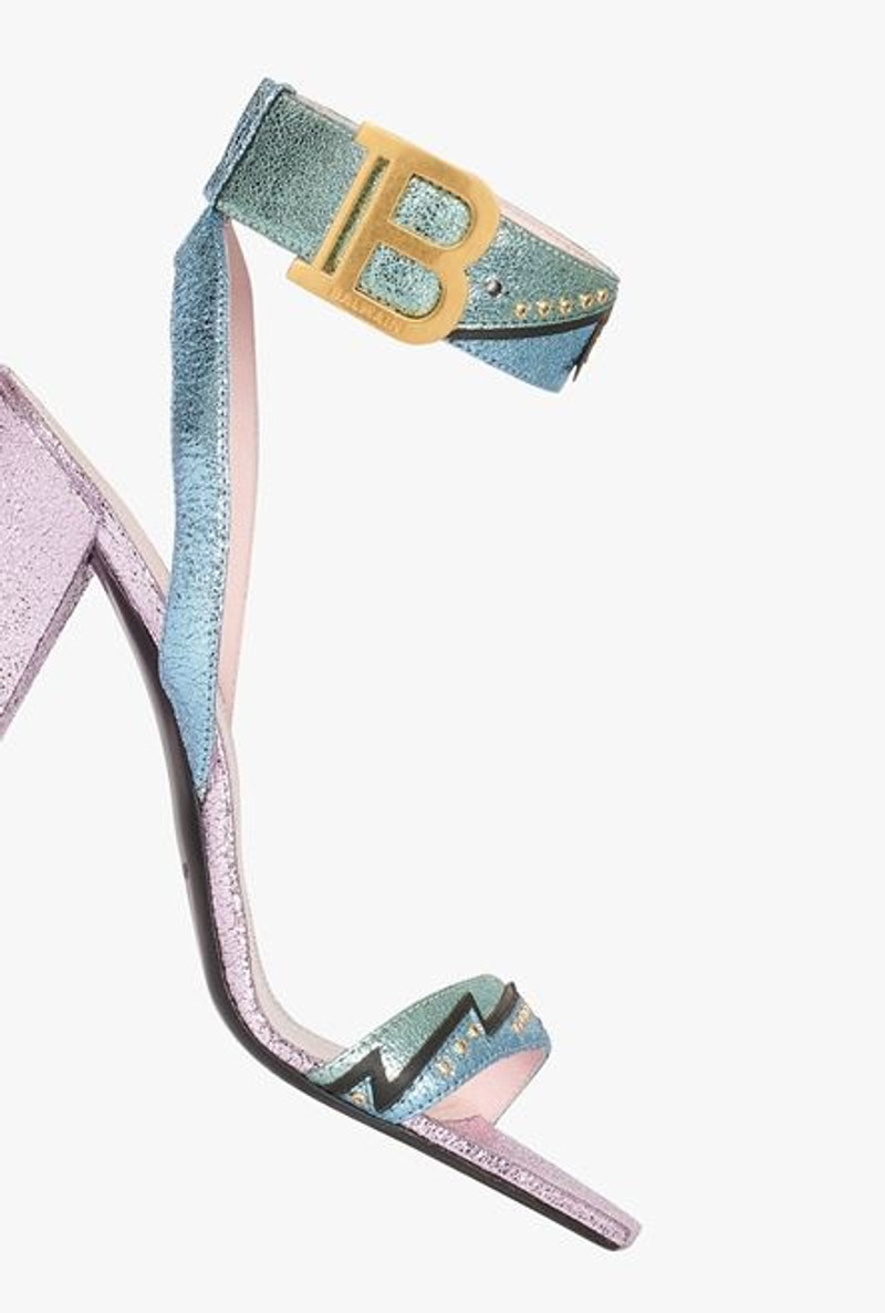 Multicolor metallic leather Stella sandals 5