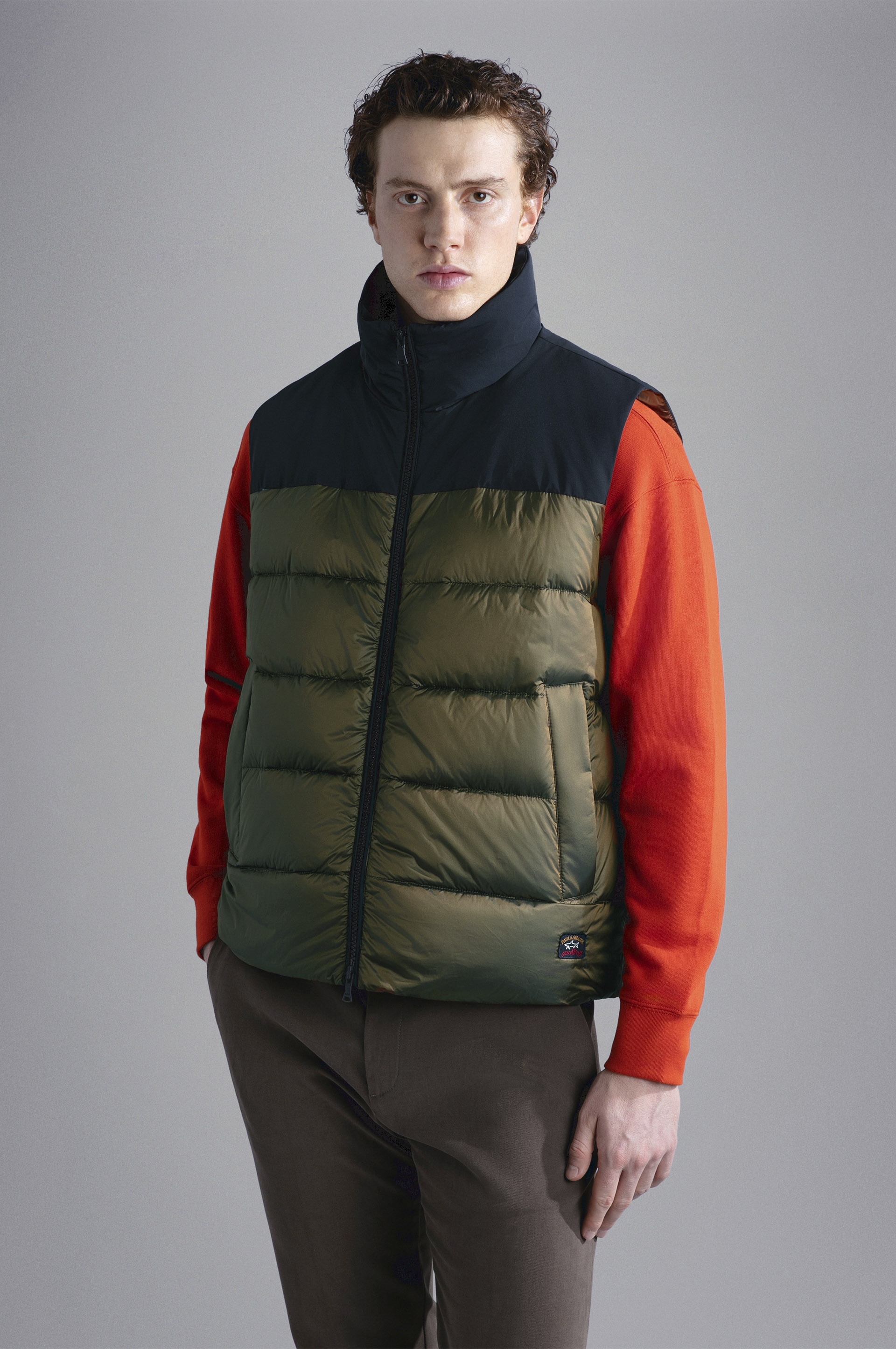 COLOR BLOCK QUILTED VEST - 6