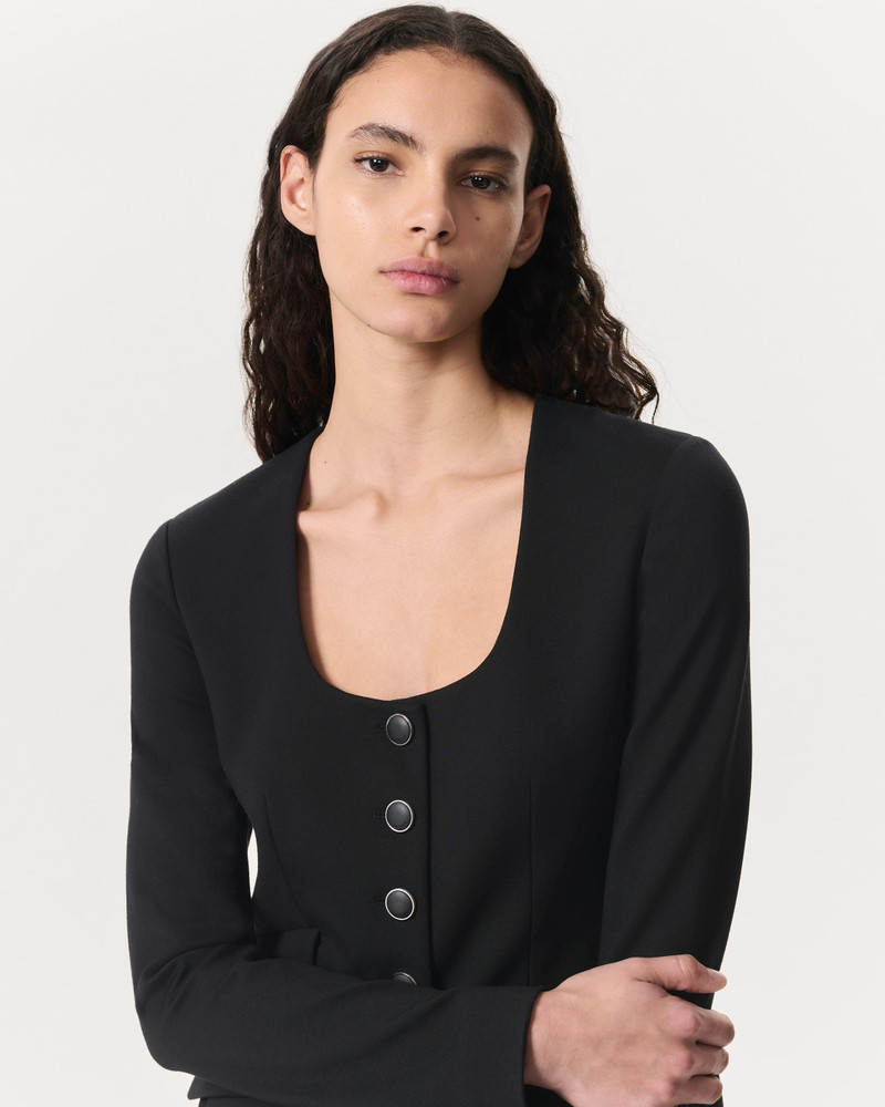 rag & bone Roslyn Ponte Scoop-Neck Blazer outlook