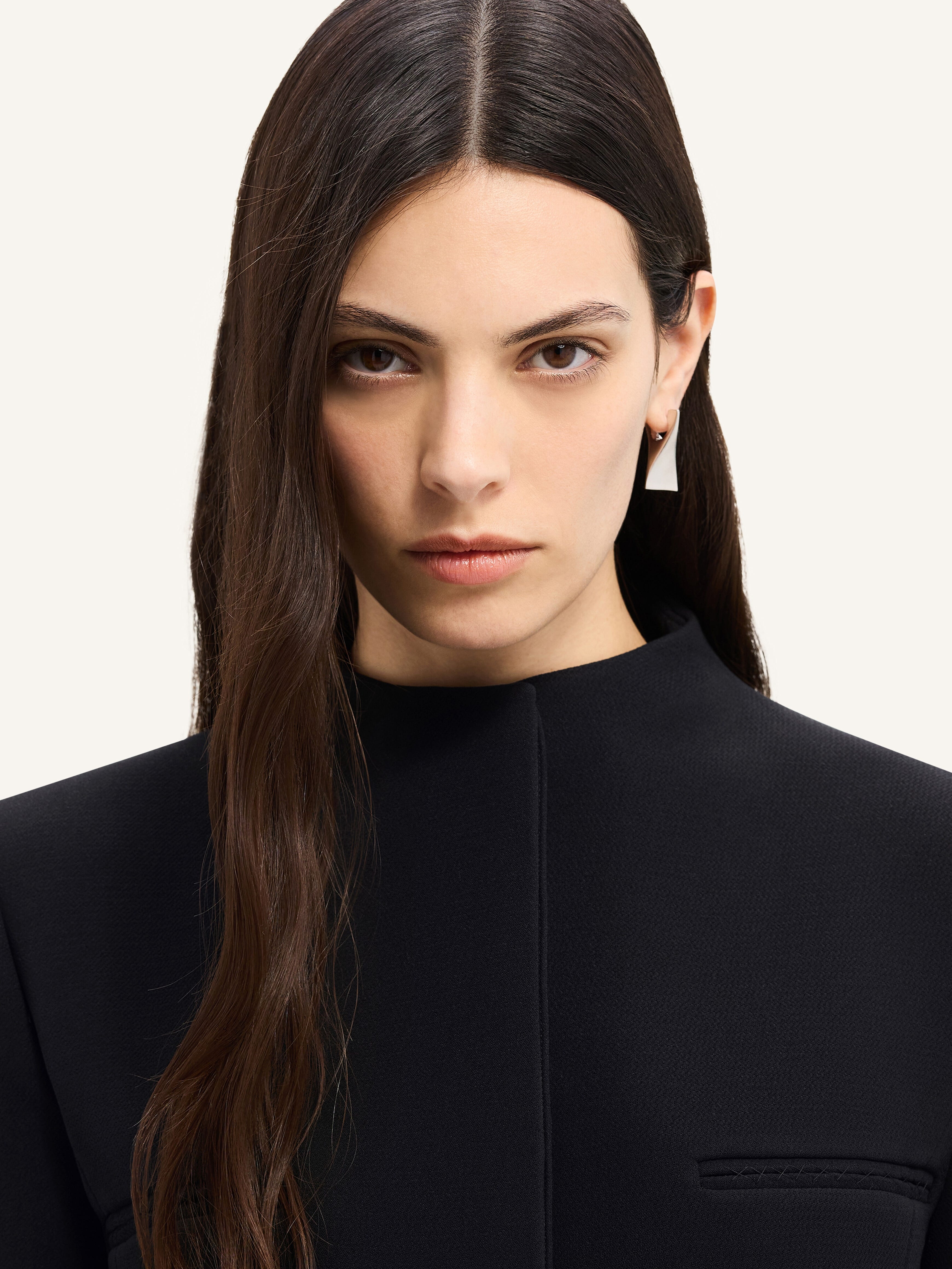OFFICER COLLAR HERITAGE CREPE COAT - 5