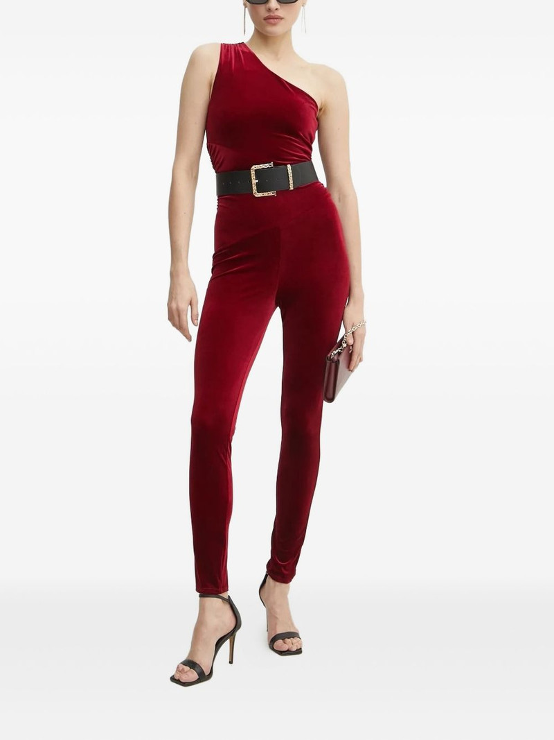 one-shoulder velvet jumpsuit 1