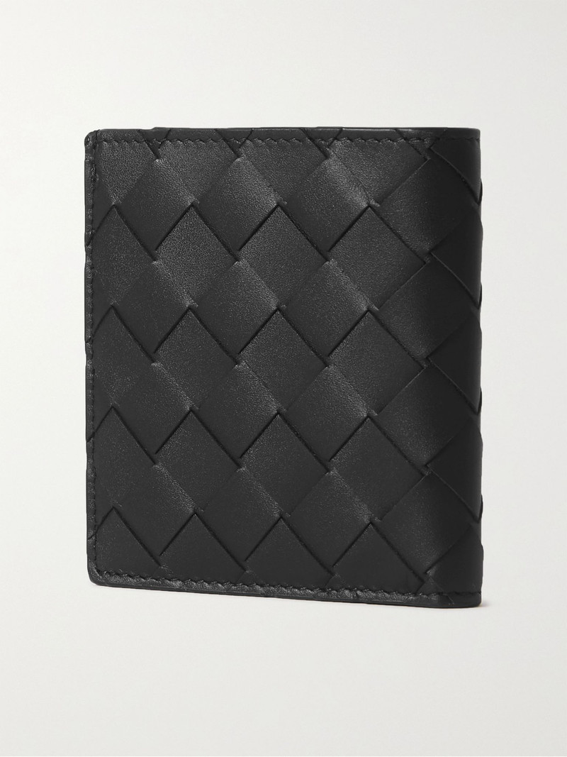 Bottega Veneta Intrecciato Leather Billfold Wallet Black outlook