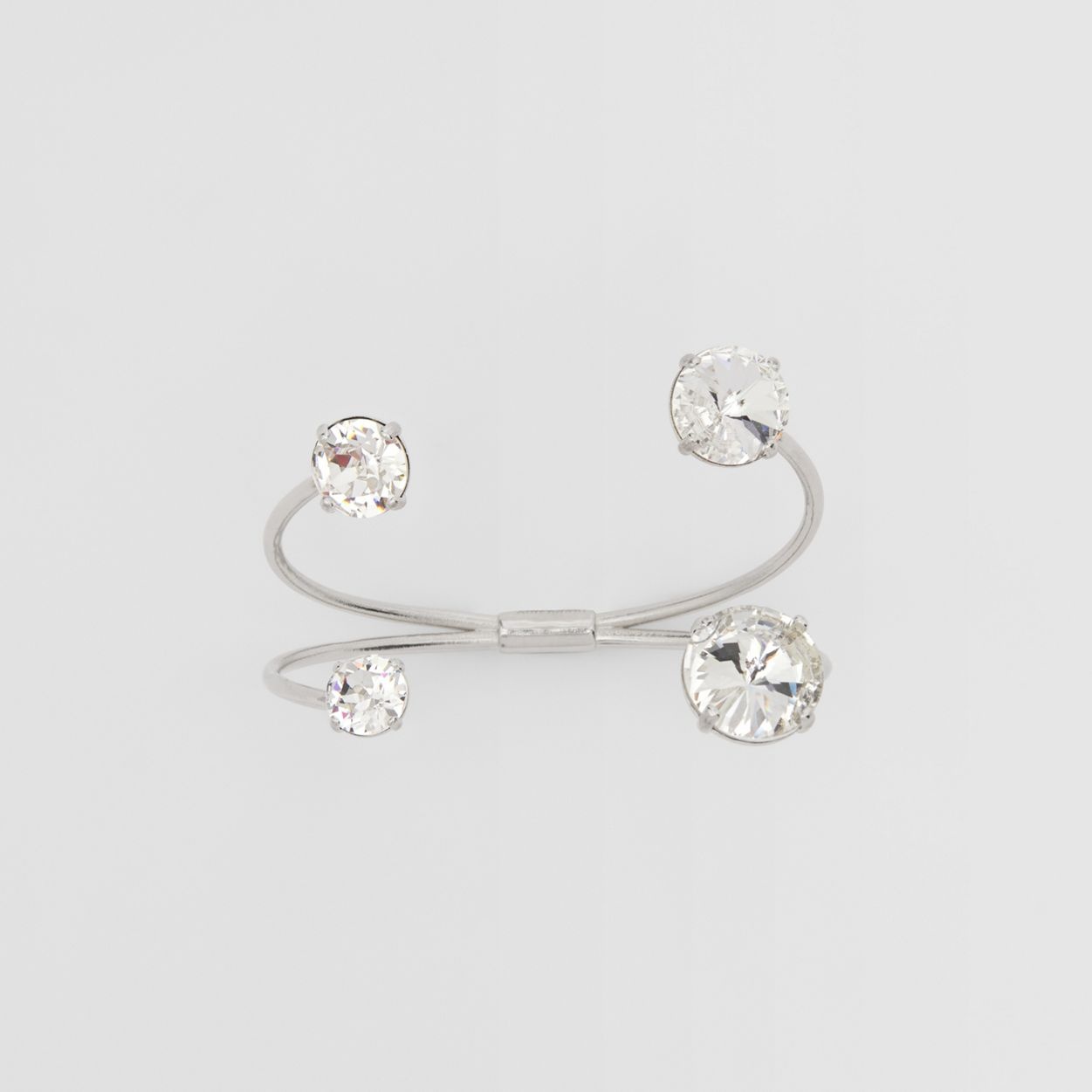 Crystal Detail Palladium-plated Cuff - 6