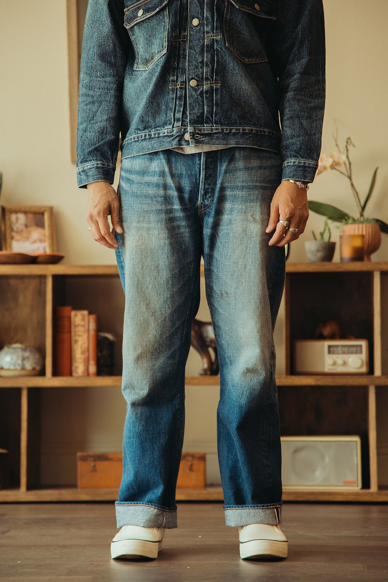 FULLCOUNT 1344-0105 - "More Than Real" Wide Denim - Indigo Blue outlook