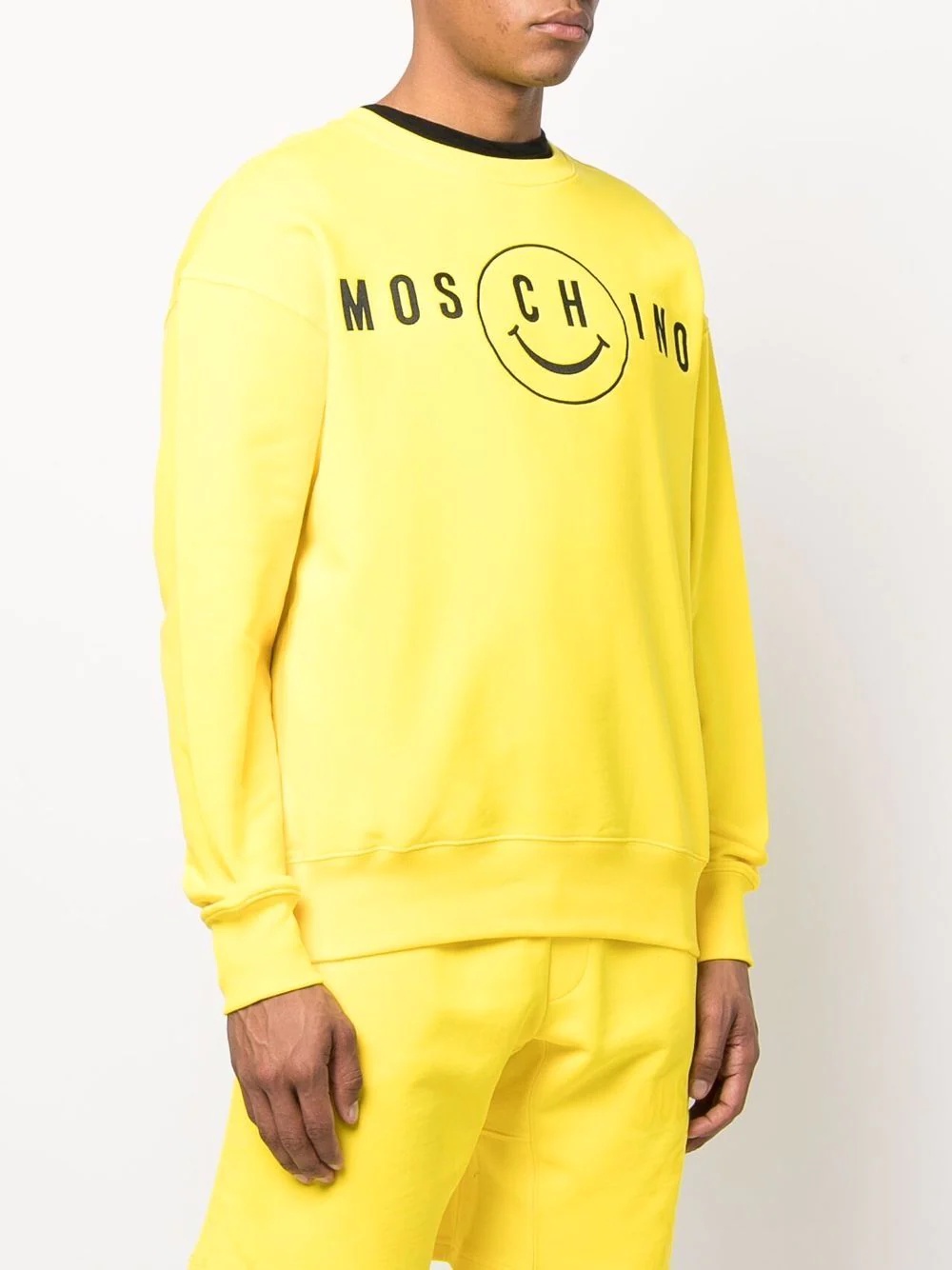 smiley-print cotton sweatshirt - 3