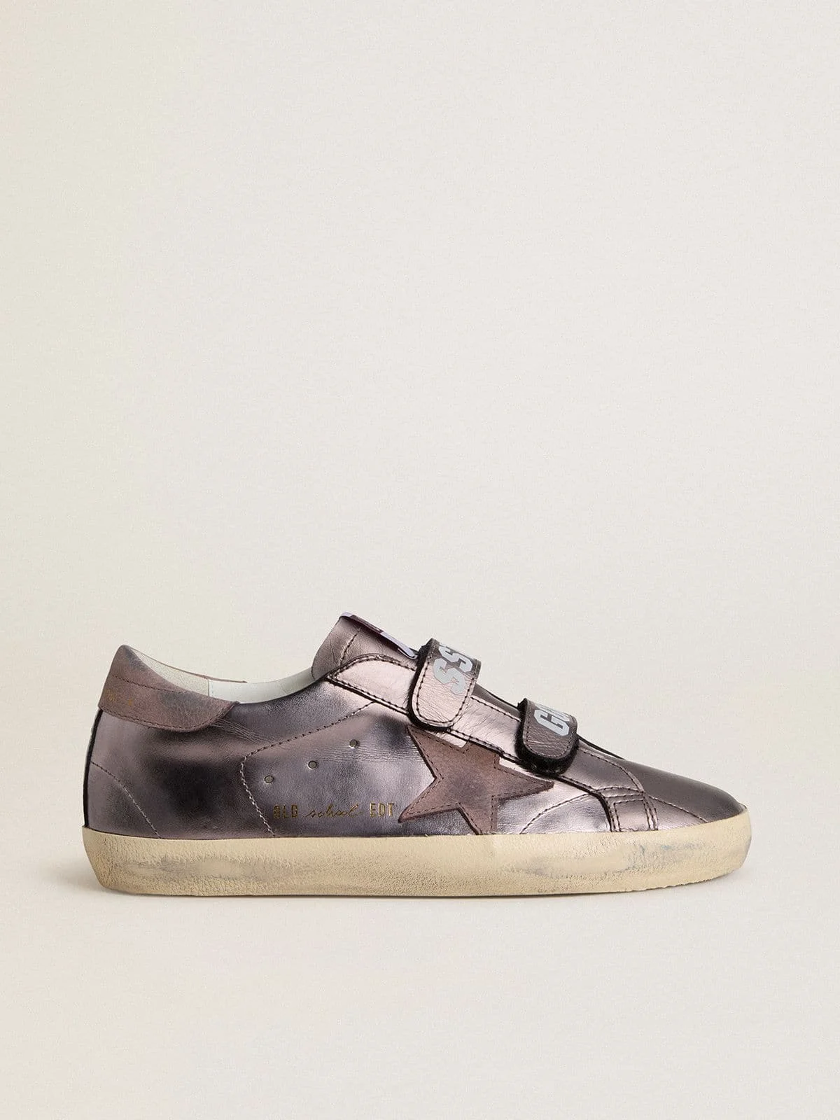 Women’s Old School in purple laminated leather with lilac nubuck star and heel tab - 1