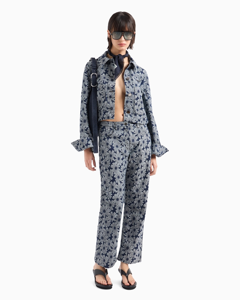 ASV DENIM JACKET WITH ALL-OVER JACQUARD DAISIES FROM THE PEACE CAPSULE COLLECTION 2