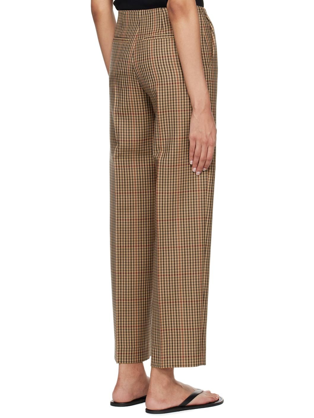 Tan Check Trousers - 3