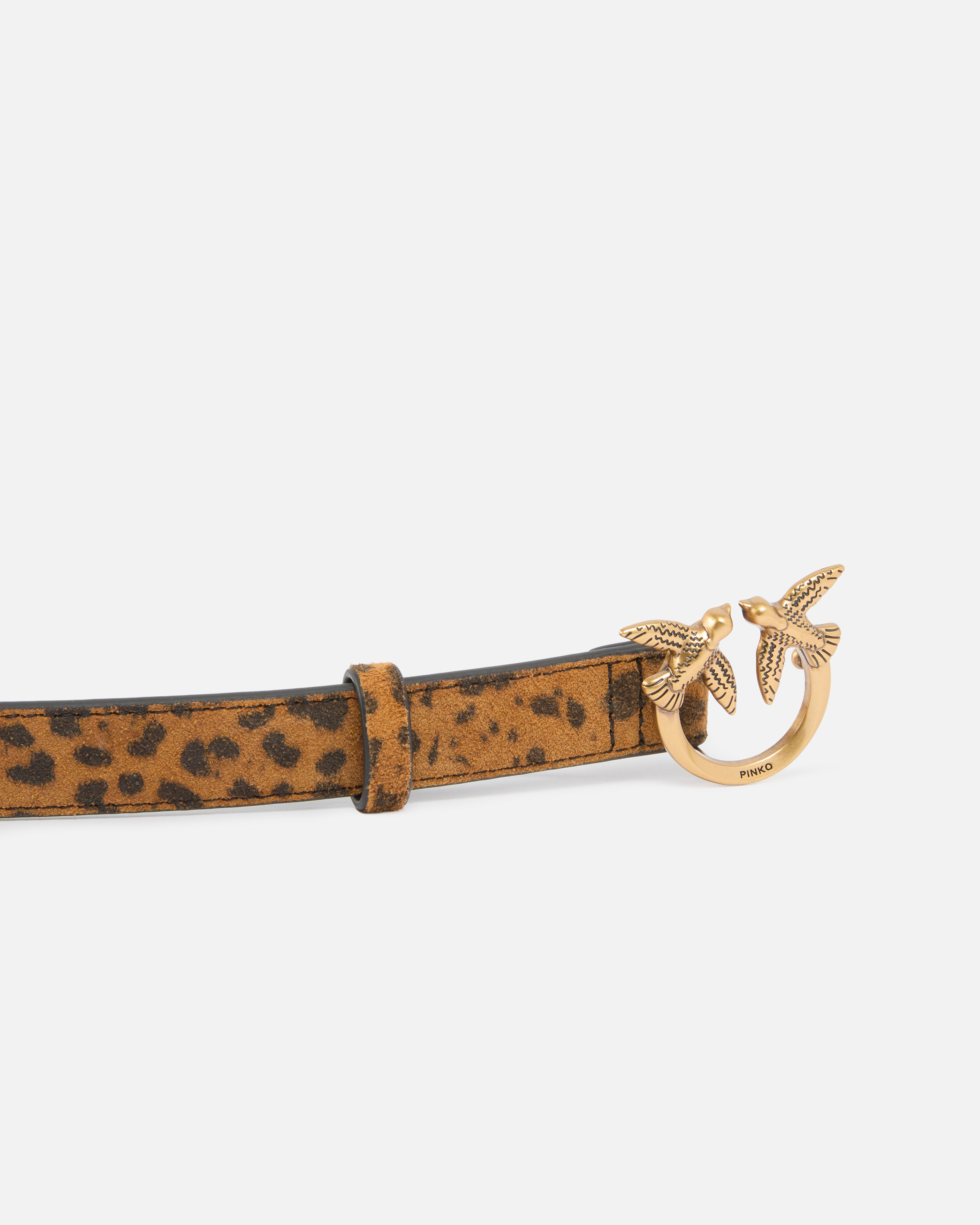 LEOPARD SUEDE BELT 2CM - 5