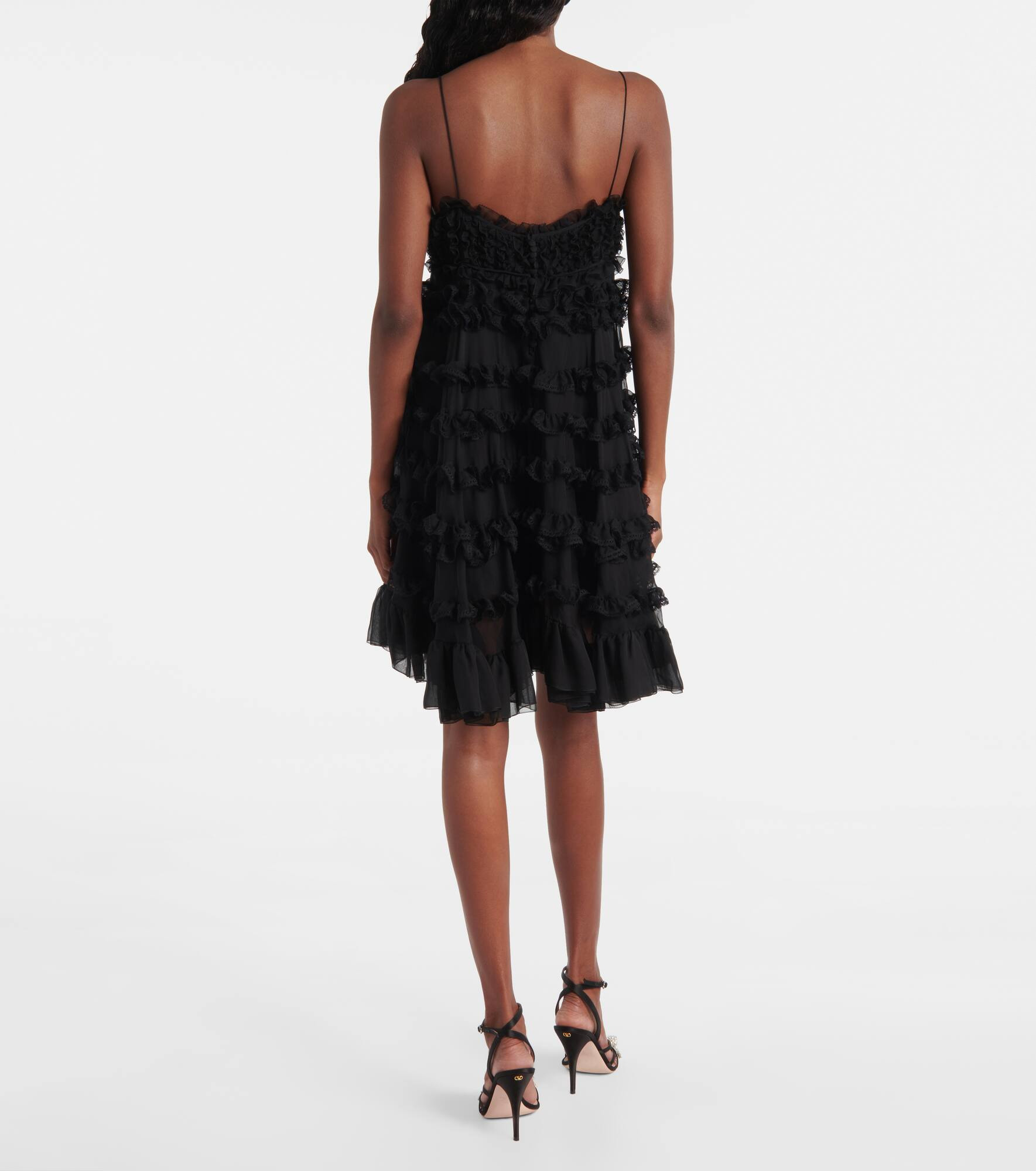 Tiered silk tulle minidress - 3