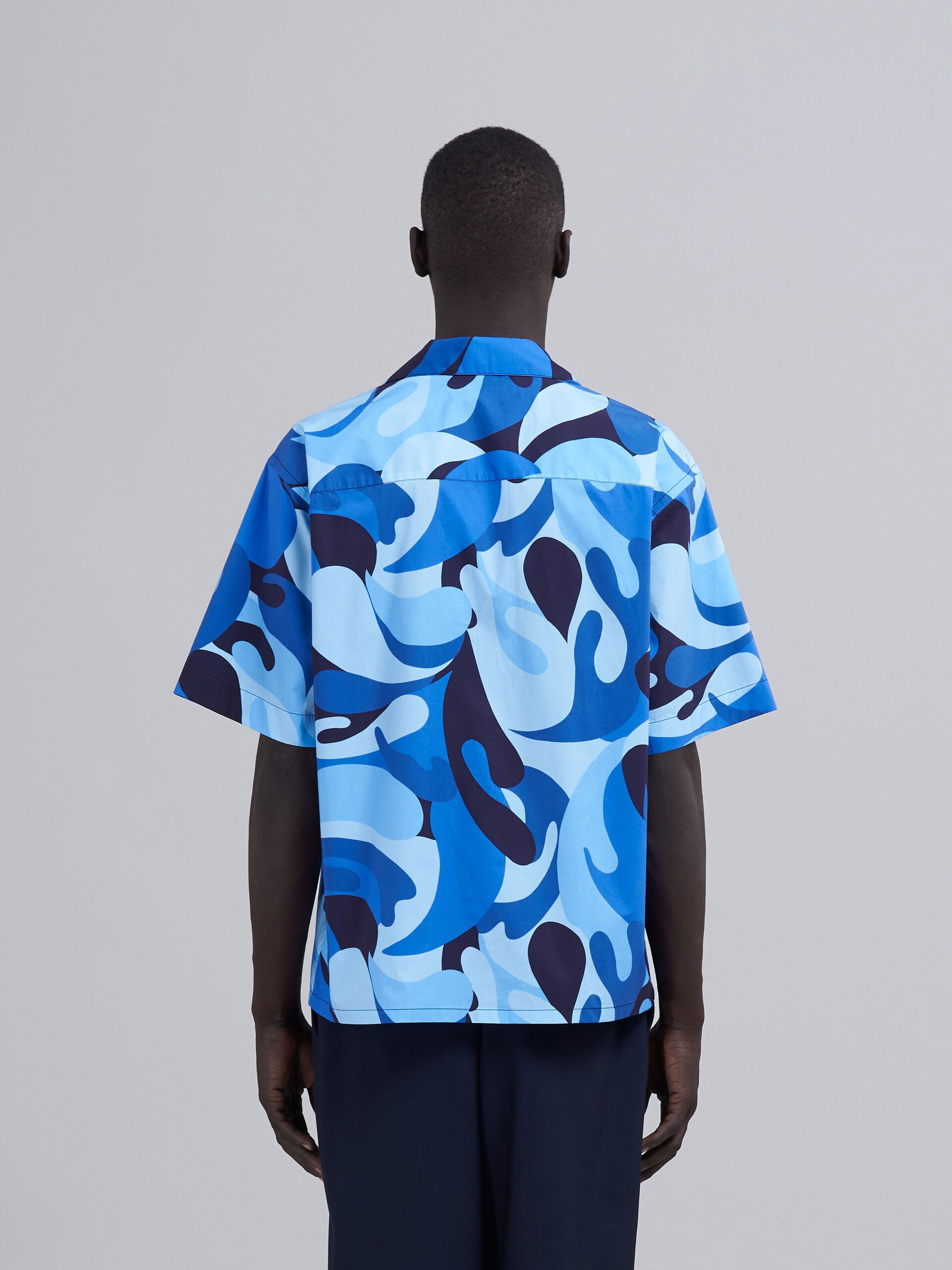50S CAMO PRINT POPLIN BOWLING SHIRT - 3