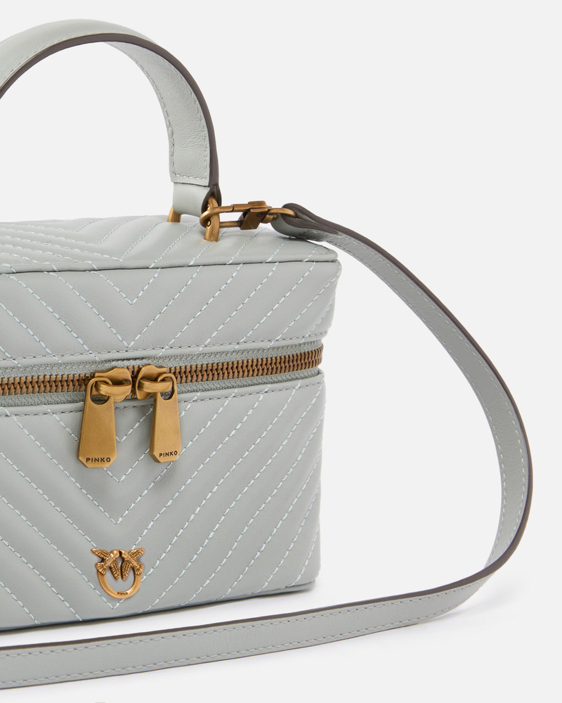 SMALL BEAUTY CASE WITH SHOULDER STRAP IN CHEVRON NAPPA 3
