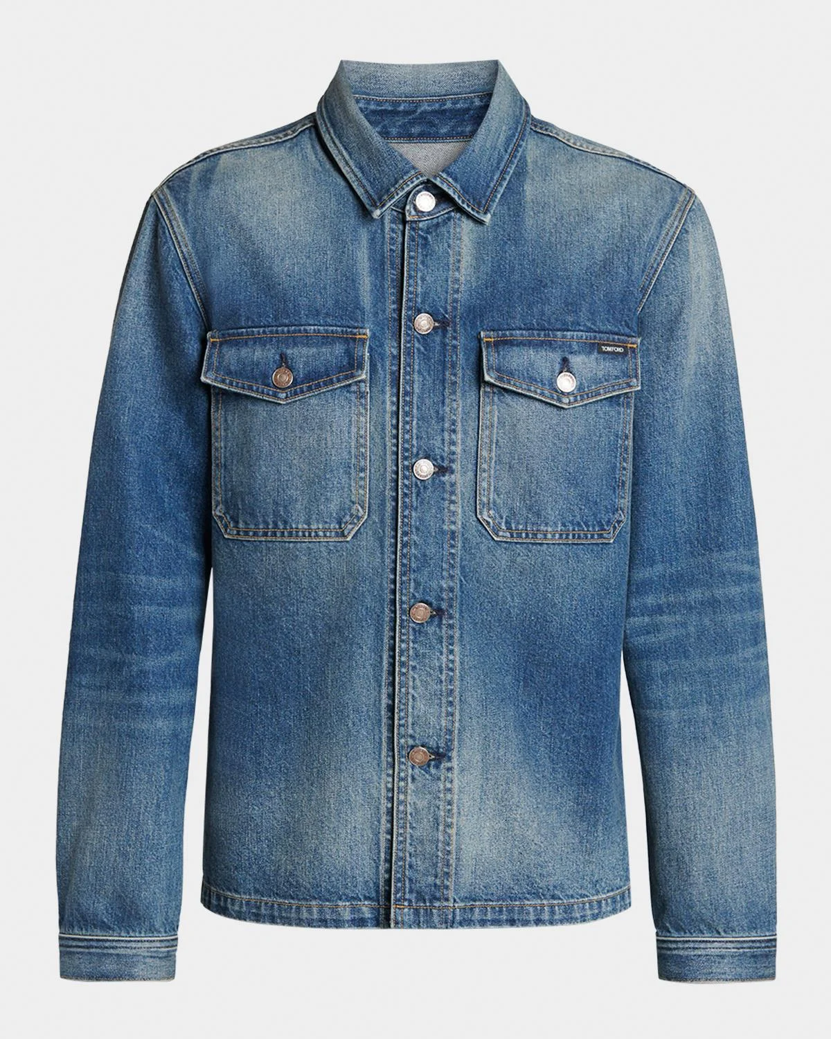 Men's Cotton Denim Shirt Jacket - 1