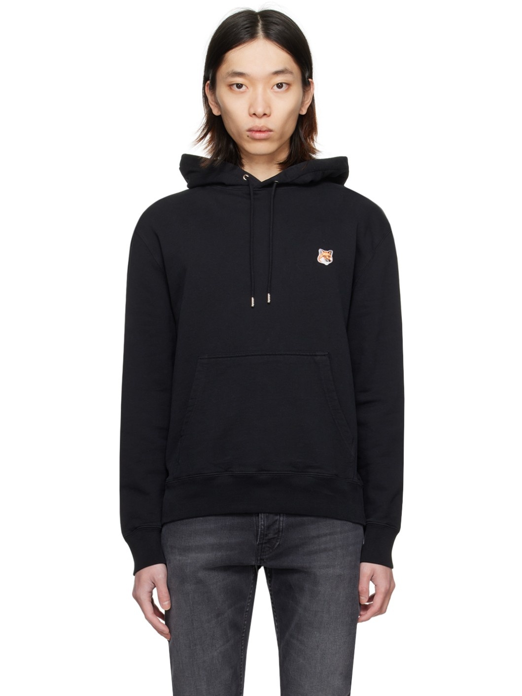 Black Fox Head Hoodie - 1