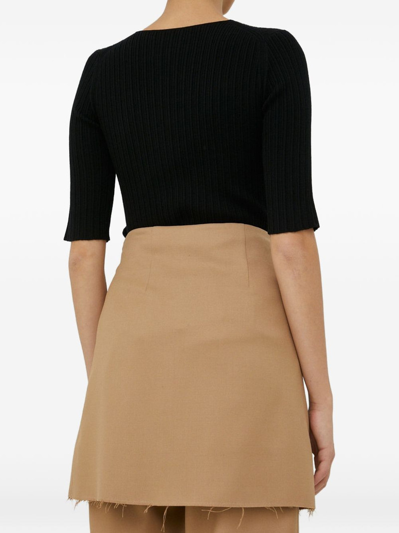 BY MALENE BIRGER button-detail frayed skirt outlook