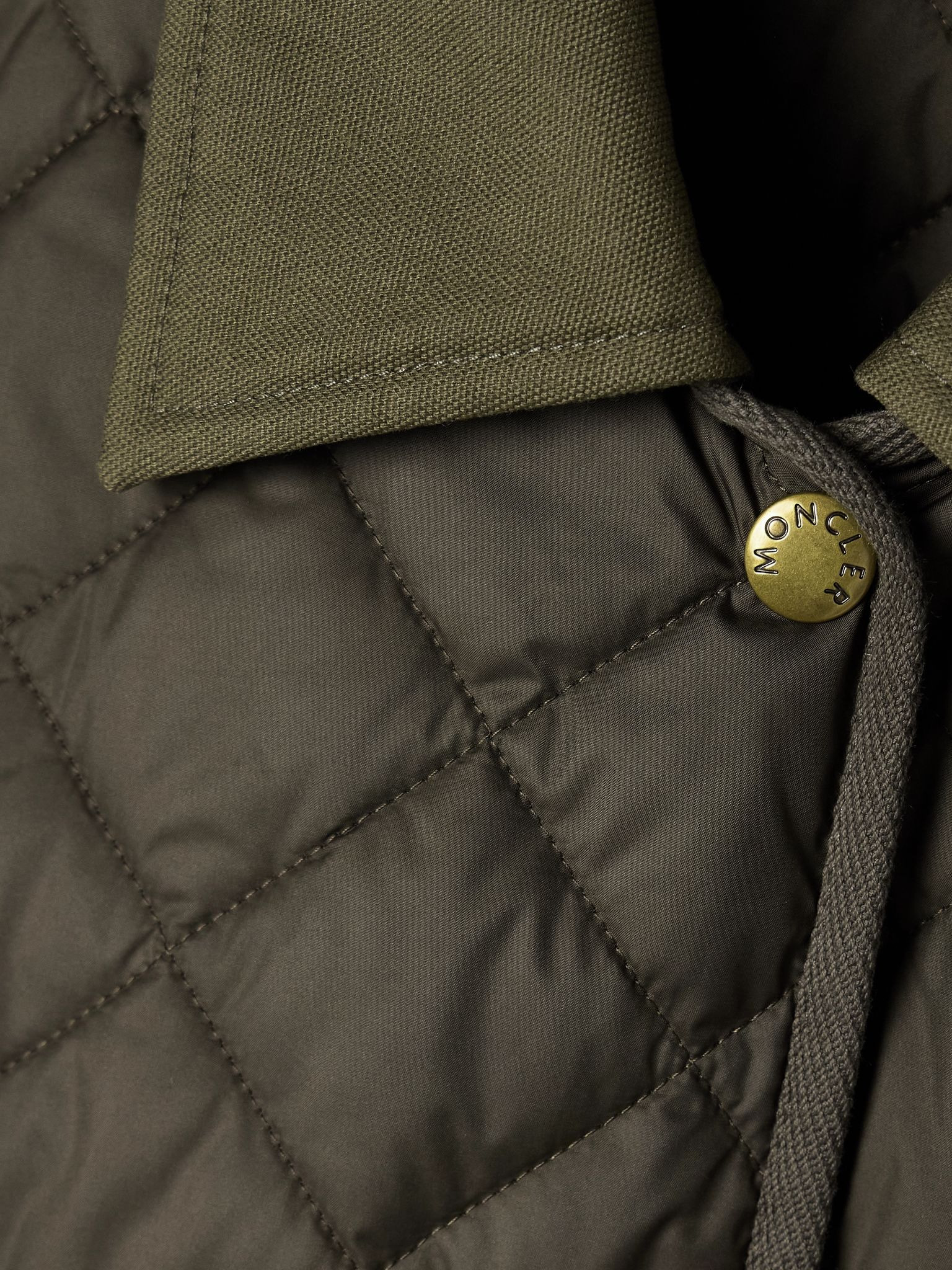Chitre cropped cotton-canvas trimmed padded quilted shell jacket Dark green - 5