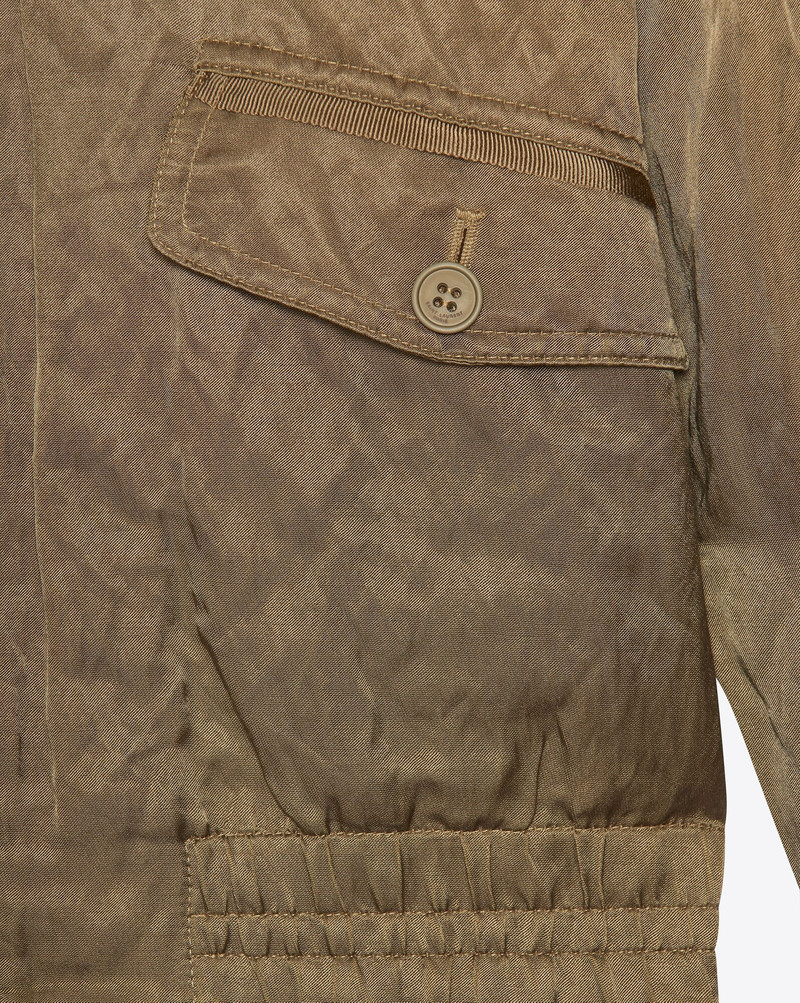 zipped raglan jacket in metallic satin 3