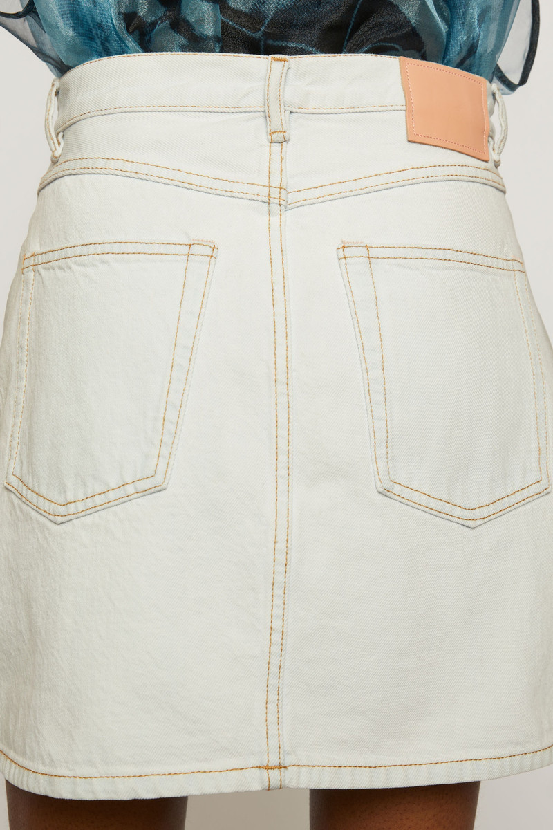High-rise denim skirt pale blue 4