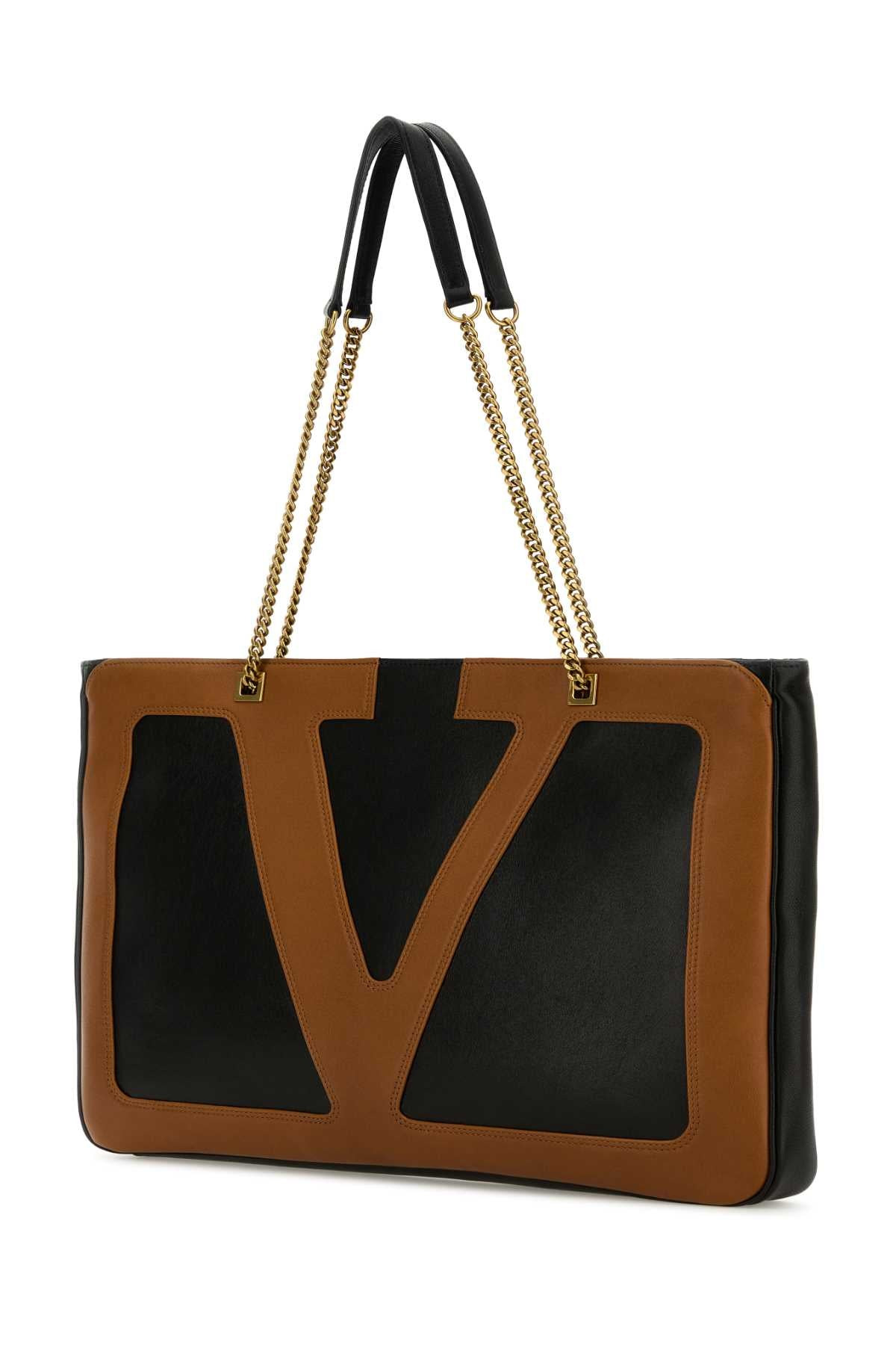 Valentino Garavani Women Black Nappa Leather Large Viva Superstar Shopping Bag - 2