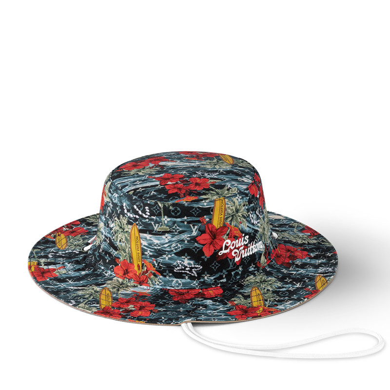 Surfin' Monogram Explorer Reversible Bucket Hat 1