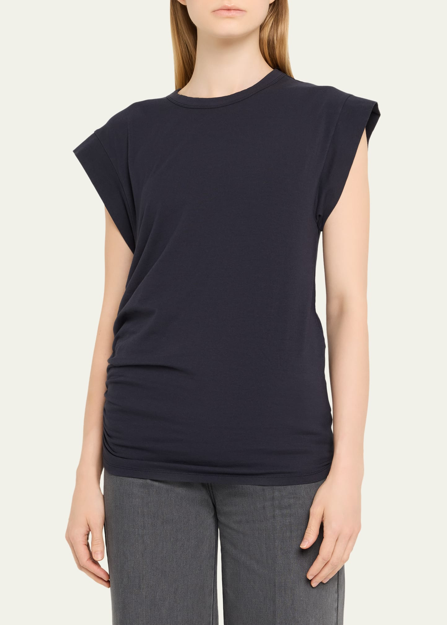 Inaya Asymmetric Jersey Tee - 4