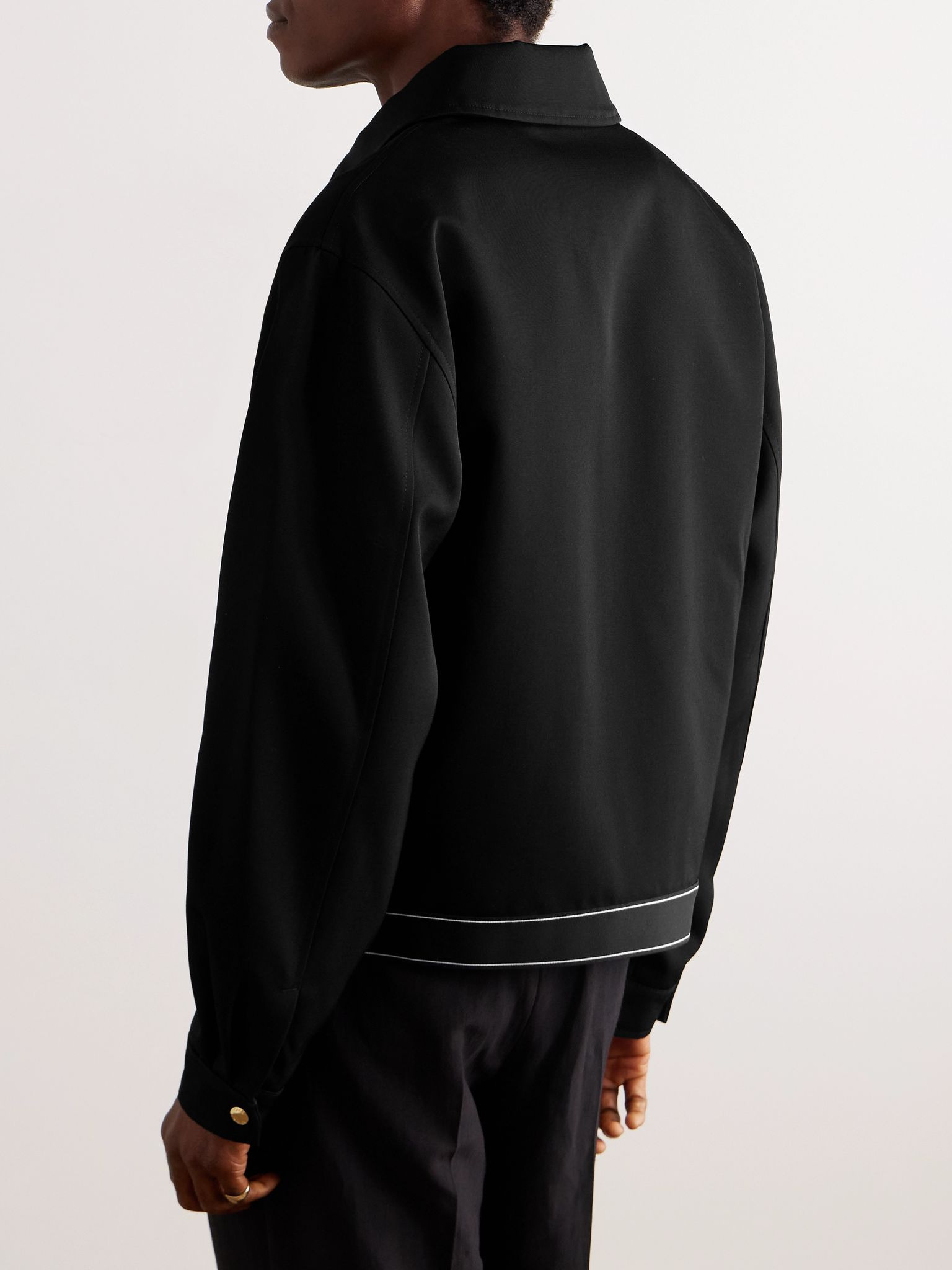 Wool-Twill Track Jacket Black - 4