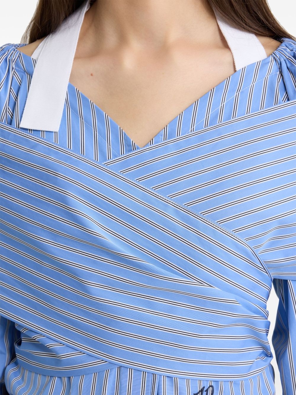 wrap poplin blouse - 5