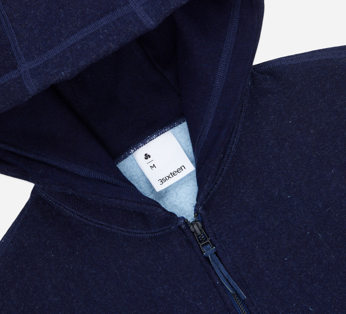 Heavyweight Zip Hoody - Indigo - 3