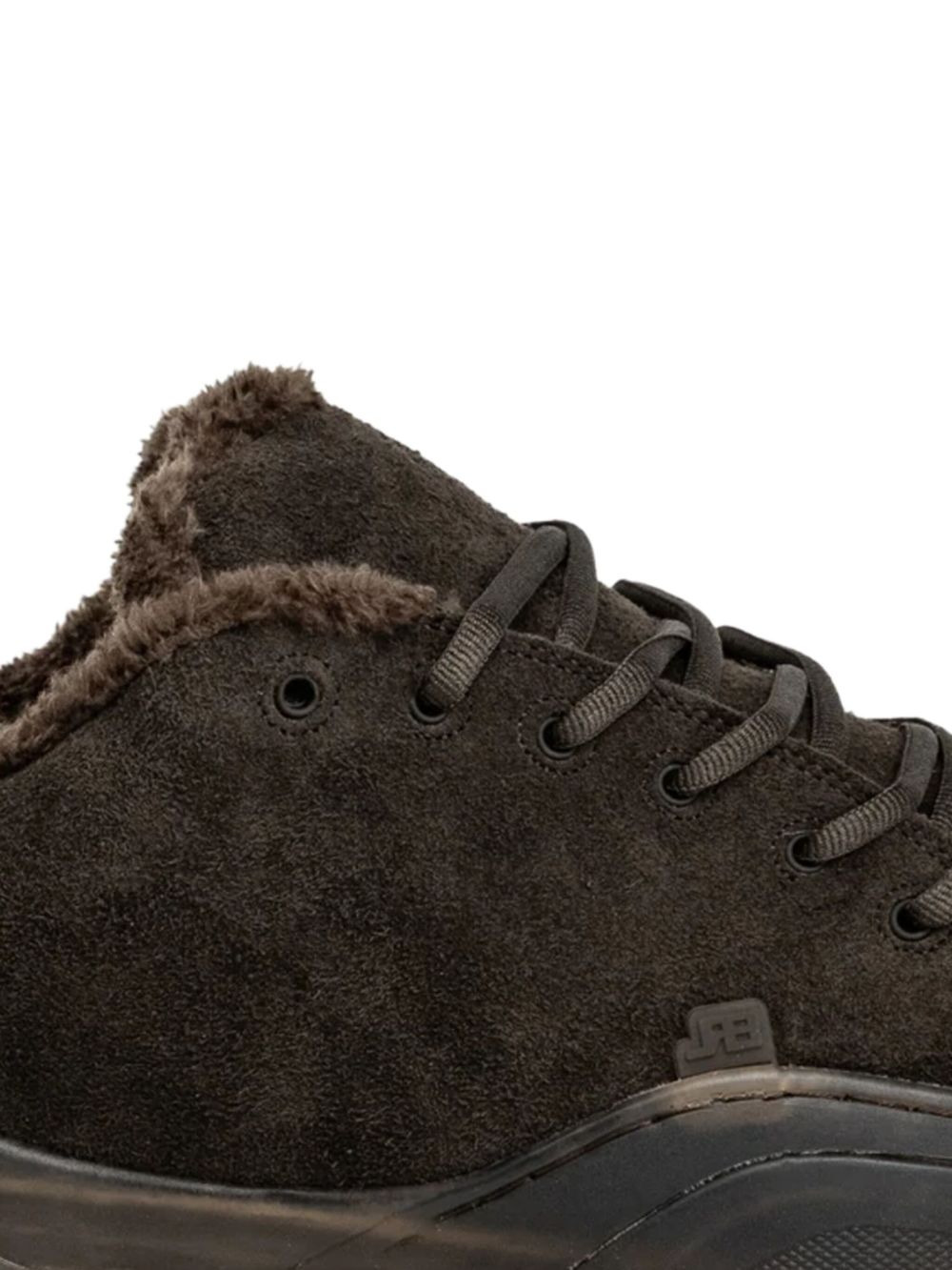 Vamp faux-fur trim sneakers - 2
