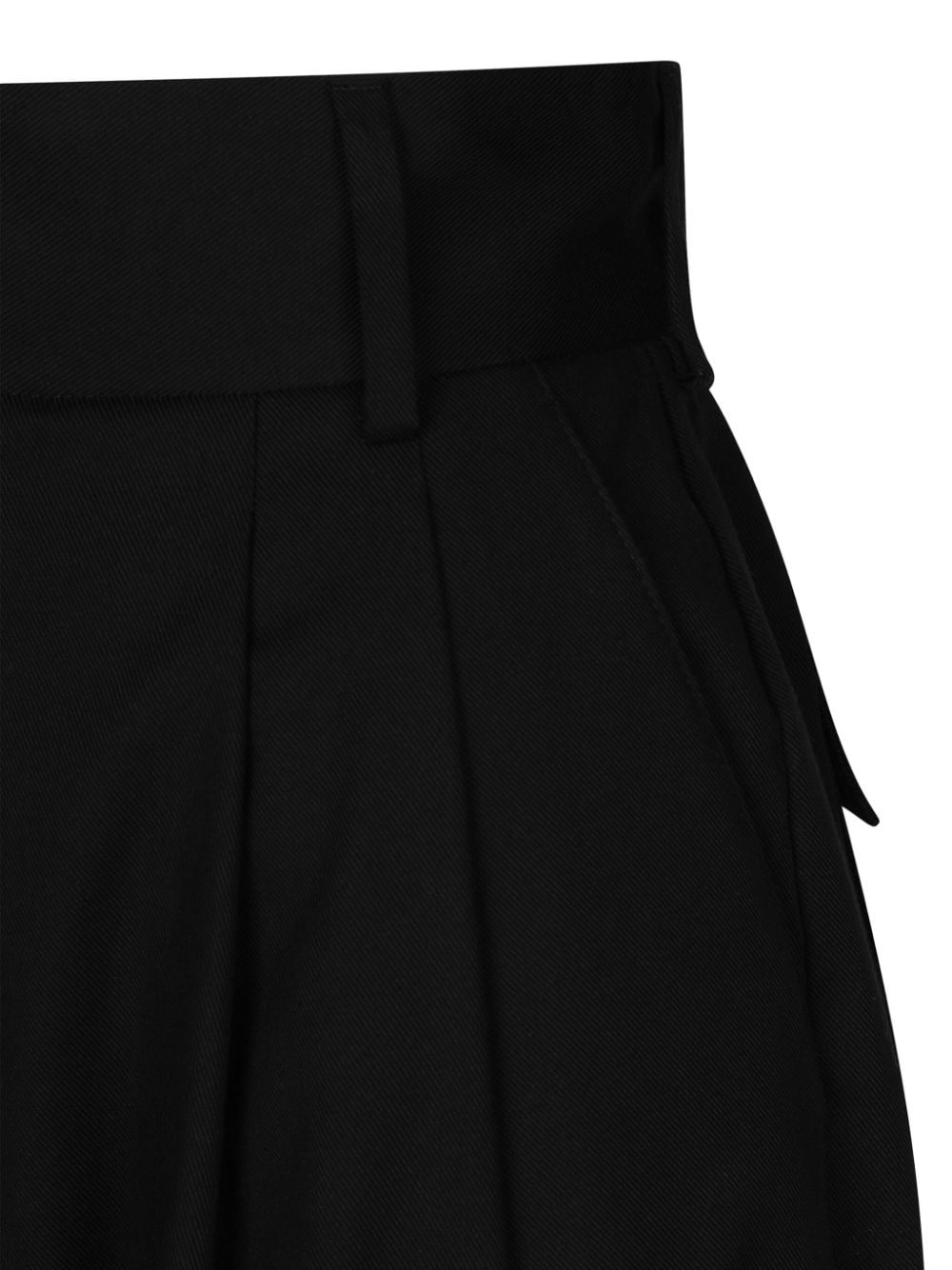 pleated gabardine shorts - 4