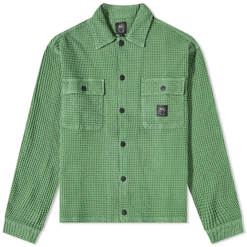 Brain Dead Waffle Snap Front Overshirt 1