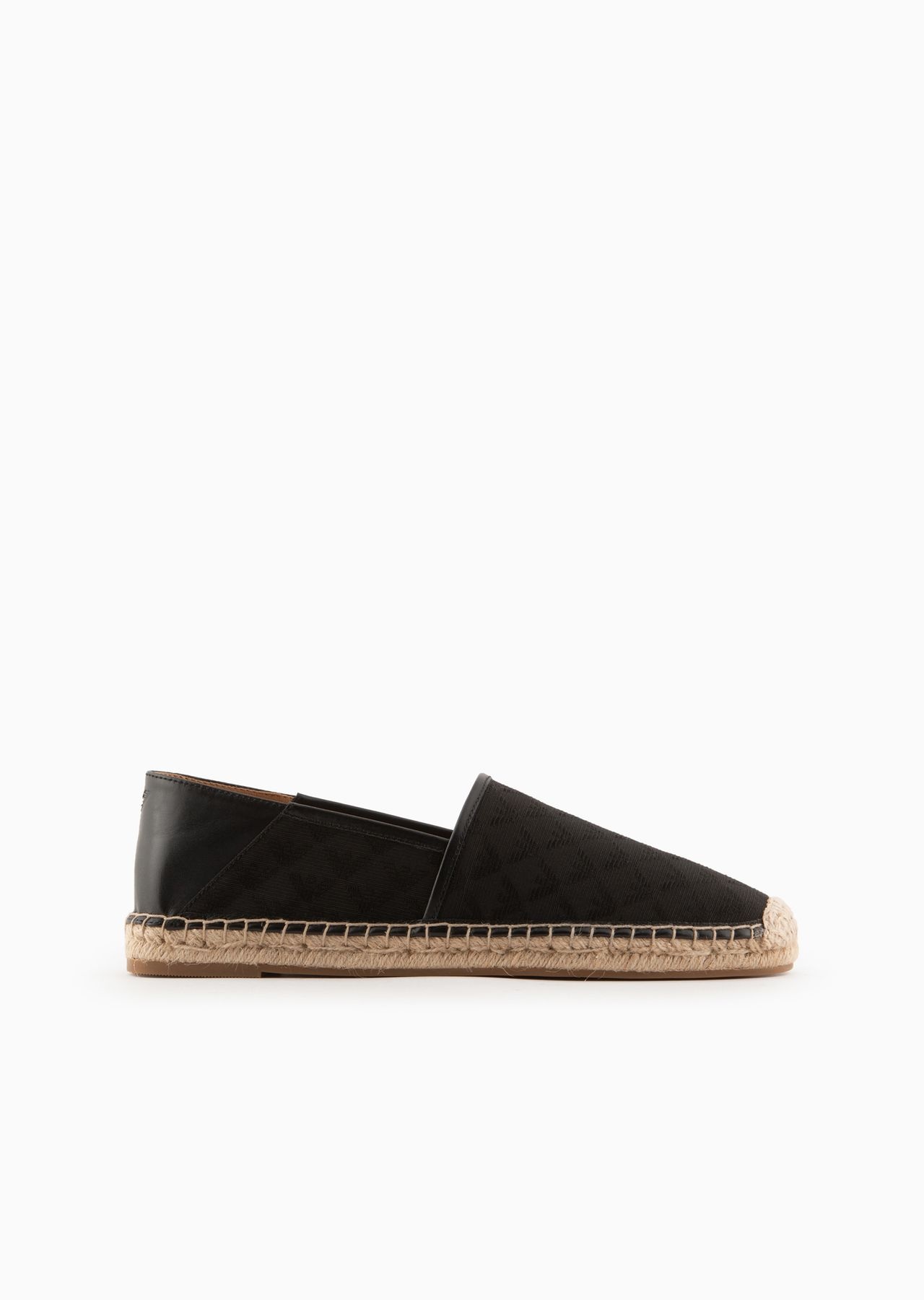 Logo-embroidered leather espadrilles - 1