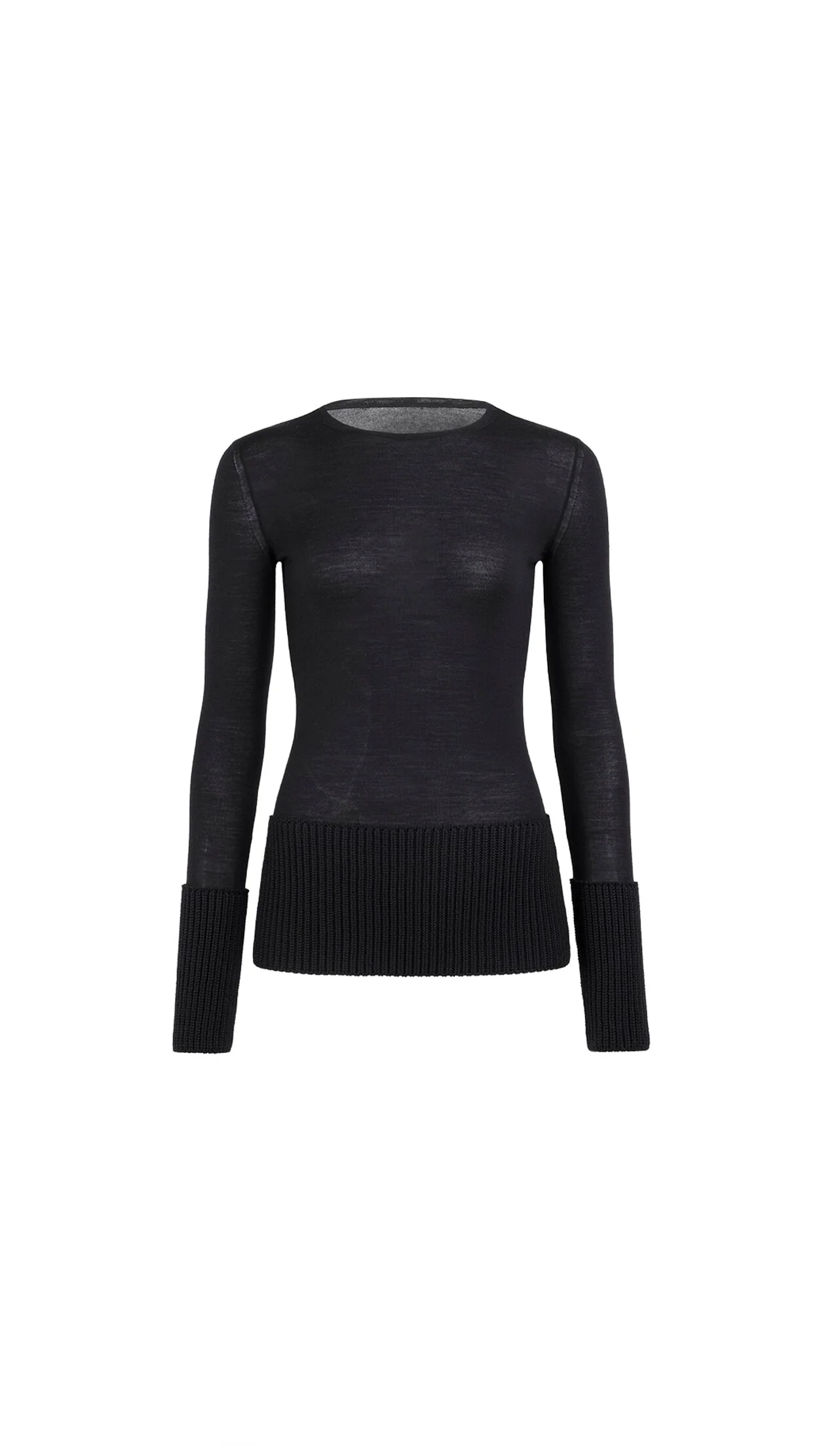 MERINO CREW NECK TOP - 1